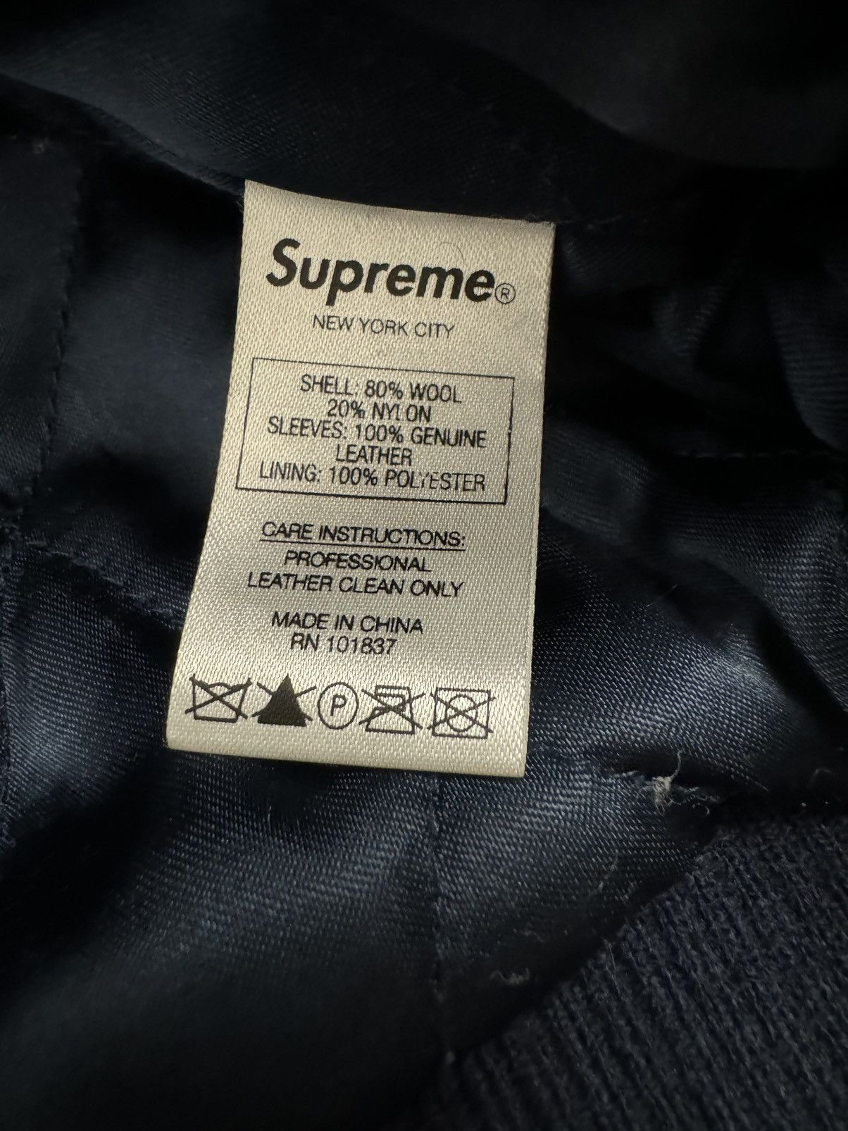 Supreme Supreme Dream Team Varsity Jacket Navy Blue XL Size US XL / EU 56 / 4 - 6 Thumbnail