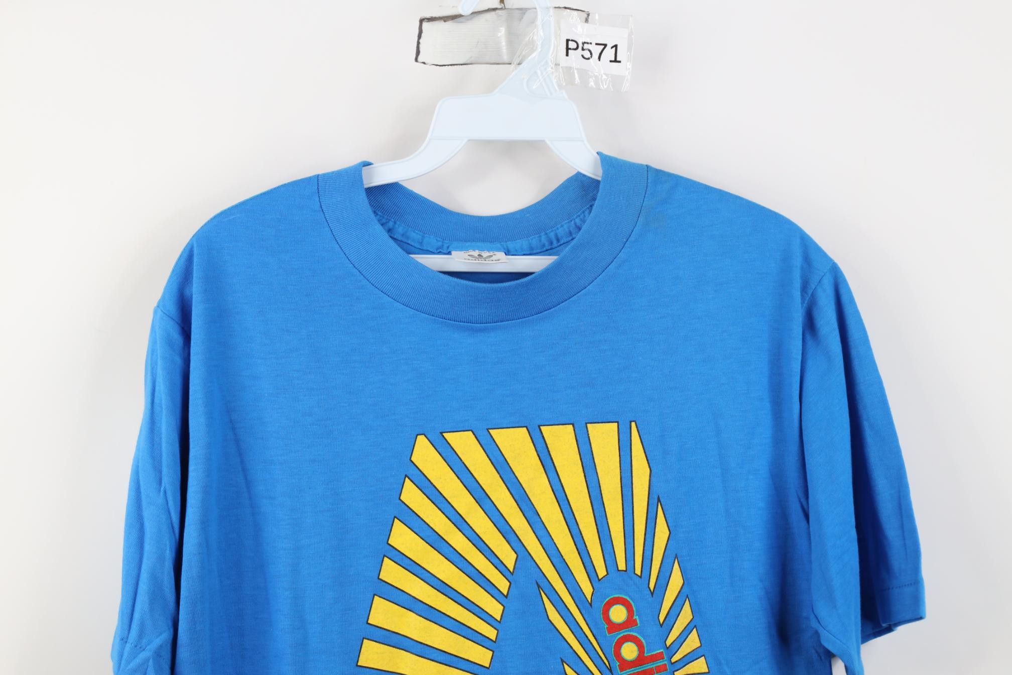 Adidas Deadstock Vintage 80s Adidas 1988 Olympics Sunburst T-Shirt Size US M / EU 48-50 / 2 - 2 Thumbnail