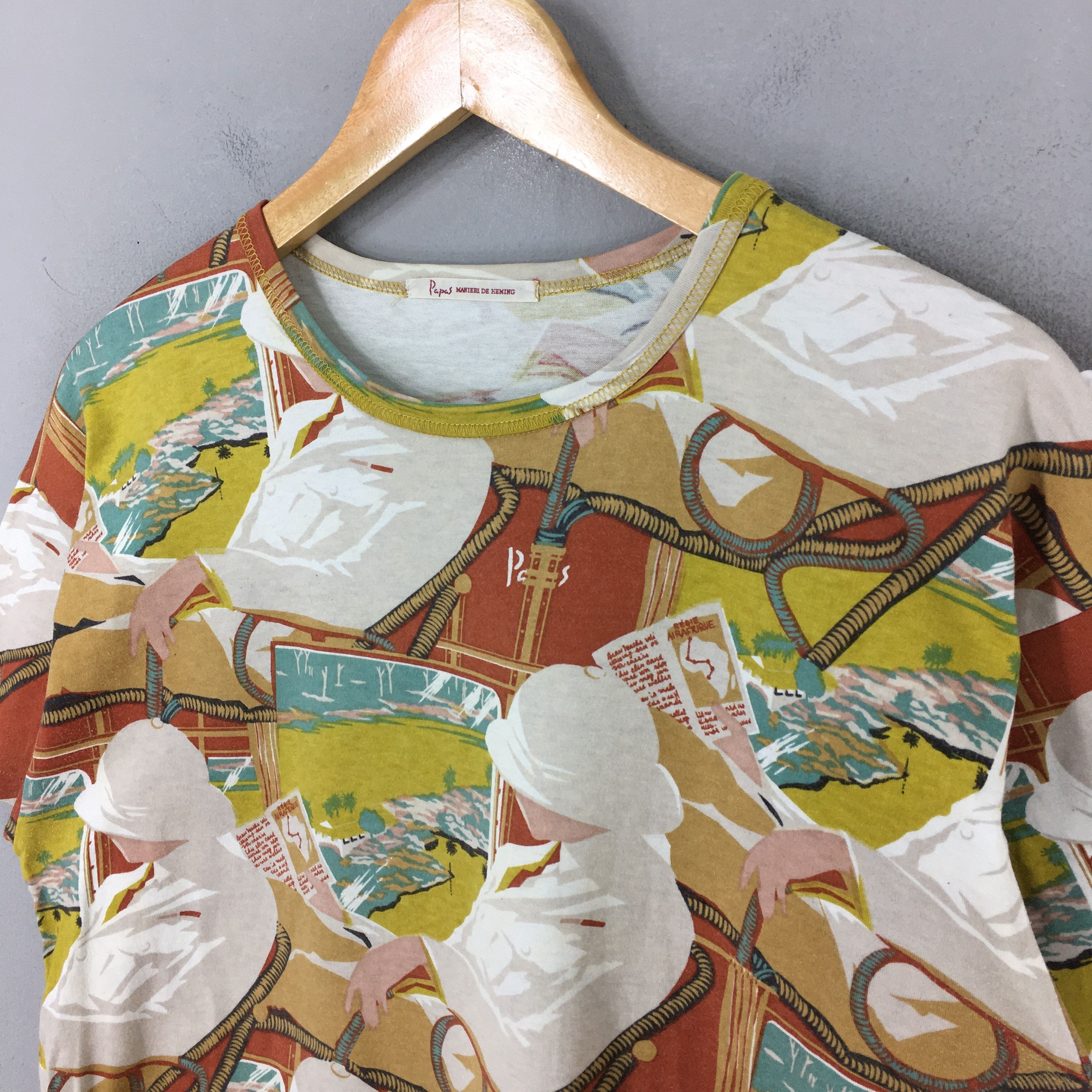 Other Vintage Papas Maniere De Heming Artwork T shirt Medium Size US M / EU 48-50 / 2 - 4 Thumbnail