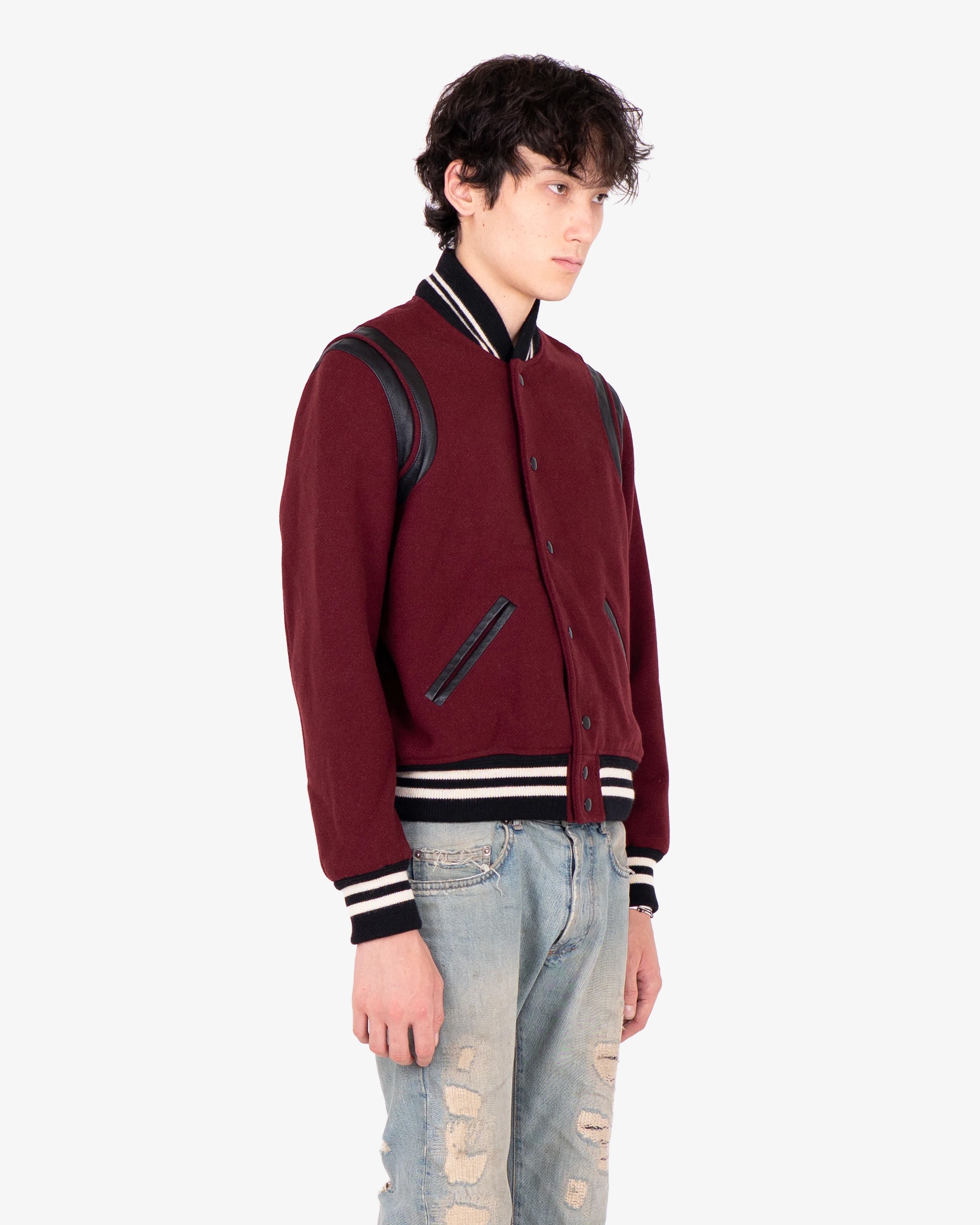 Saint Laurent Paris Burgundy Teddy Jacket Men's (FW14) Size US S / EU 44-46 / 1 - 4 Thumbnail