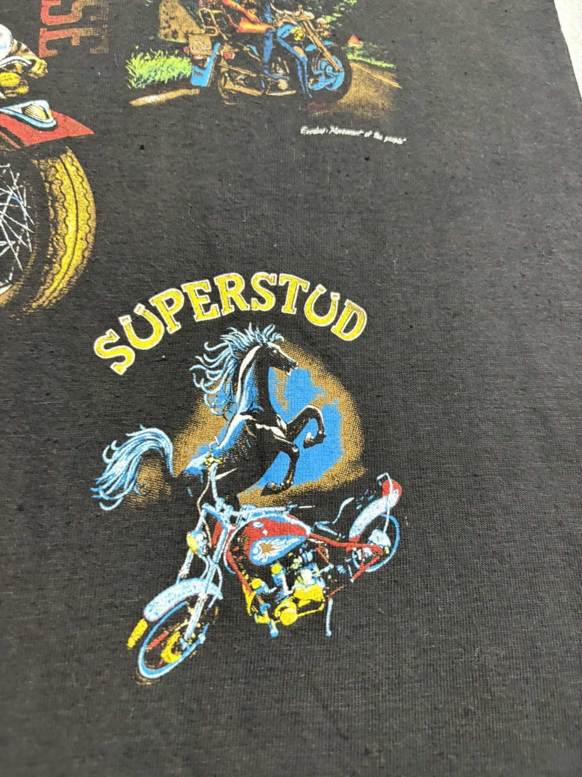 Vintage Vintage 90s Zip It Wild & Free Motorcycle 3D Horse Biker Tee Size US M / EU 48-50 / 2 - 12 Thumbnail