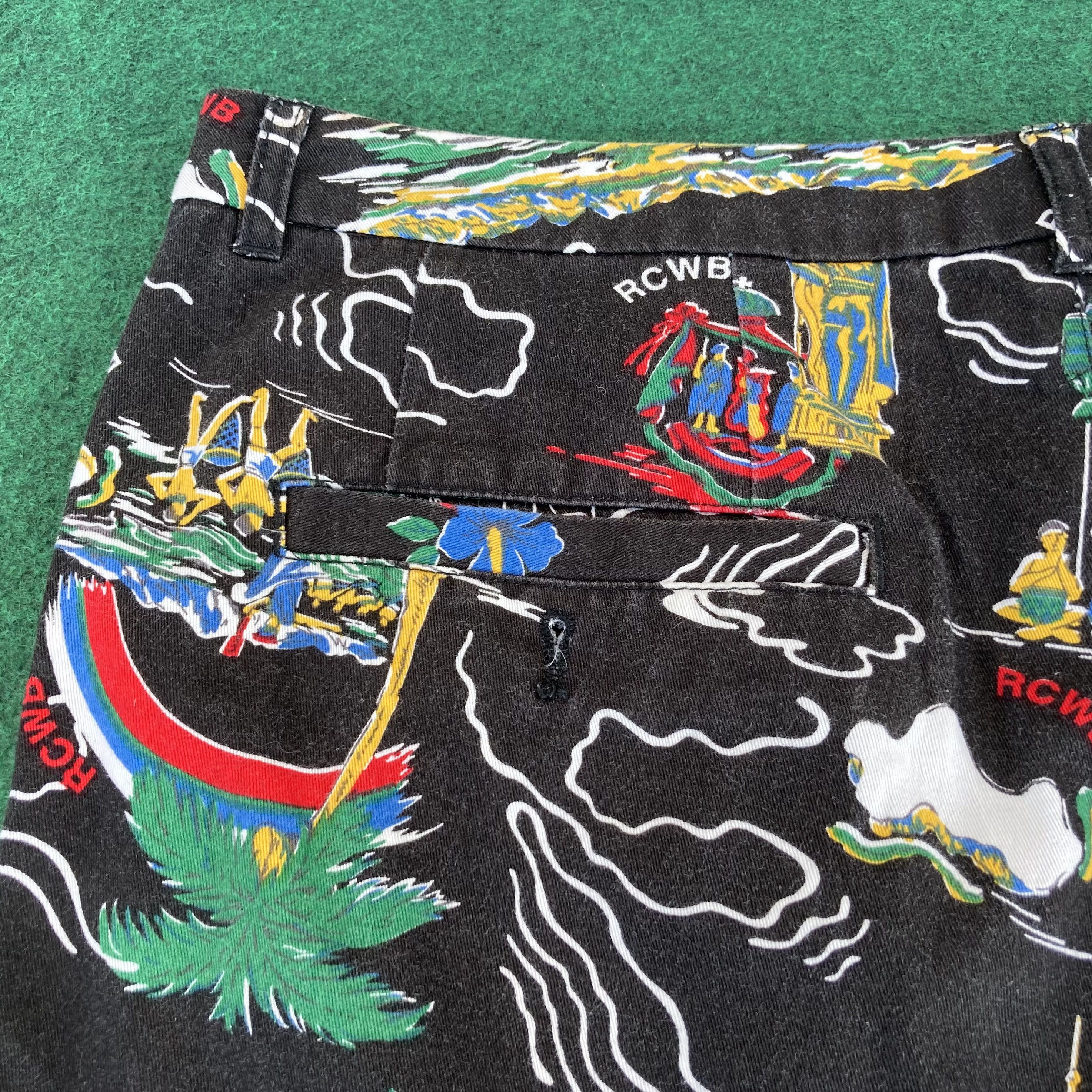 Japanese Brand Rodeo Crown Rcwb Hawaiian Short Jorts Pant Streetwear Rare Size US 35 - 6 Thumbnail