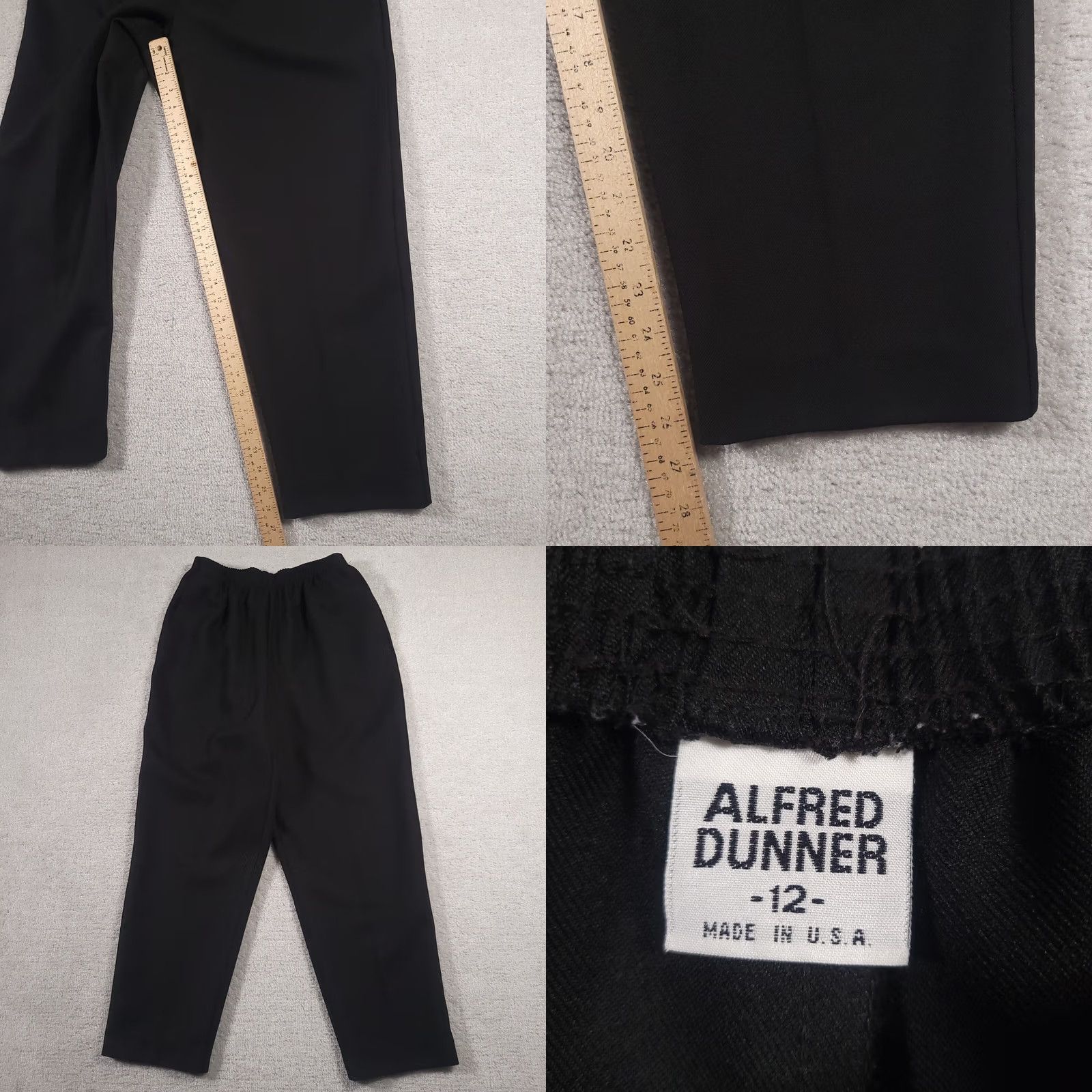 Vintage VINTAGE Alfred Dunner Pants Women's 12 Black Classic High Rise Pull On Made In USA Vtg Size 34" / US 12 / IT 48 - 8 Thumbnail