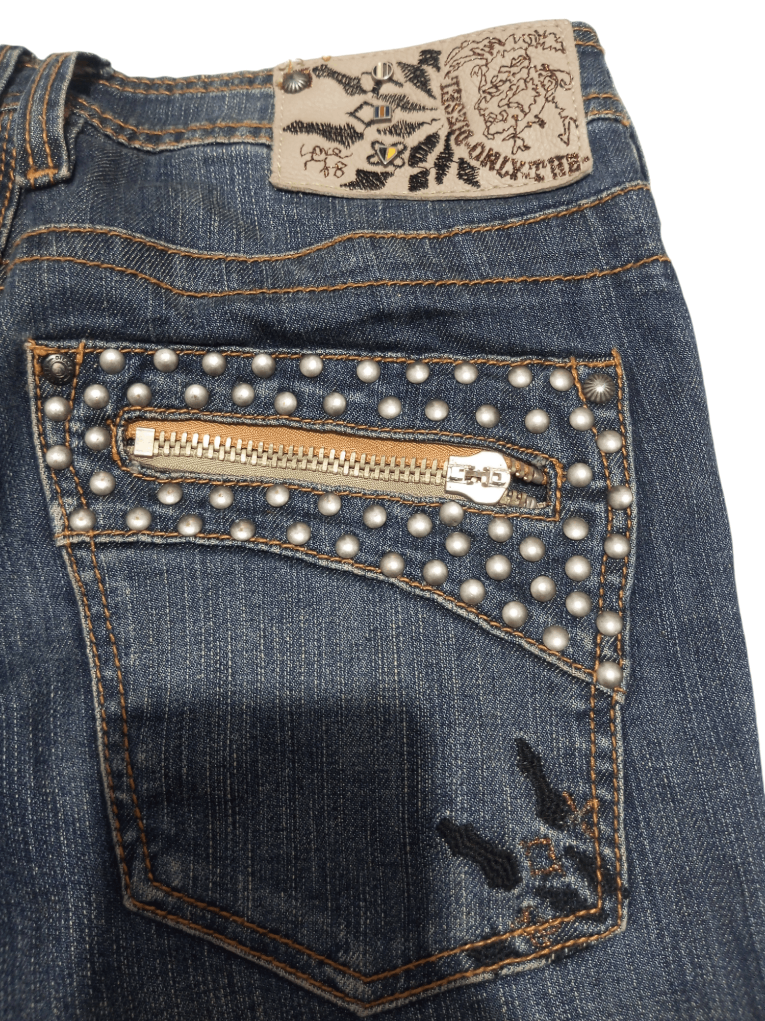 14th Addiction × Beauty Beast × KMRii Vintage Diesel studded distressed denim Size US 28 / EU 44 - 3 Thumbnail