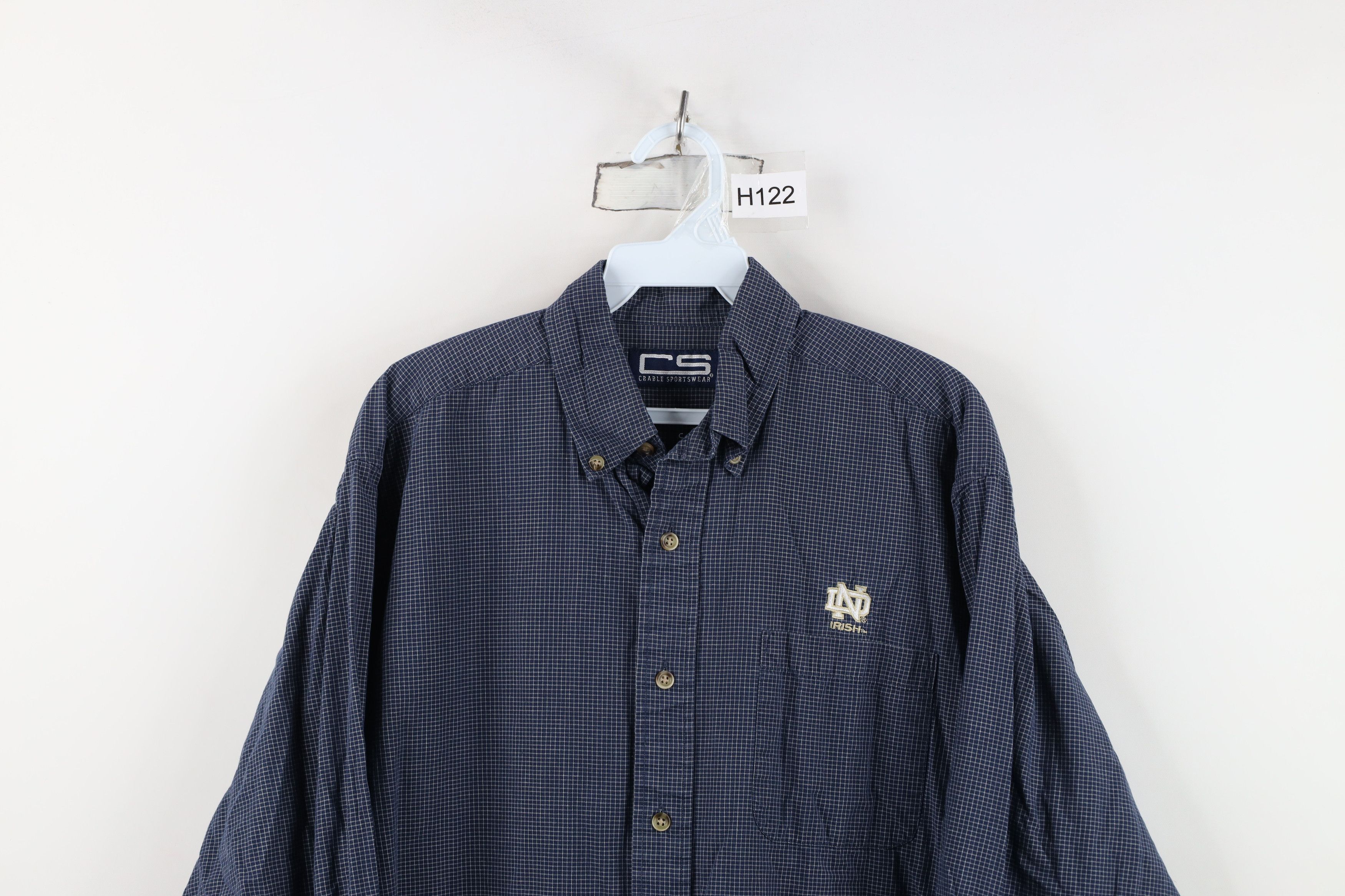 Vintage Vintage 90s Spell Notre Dame University Button Down Shirt Size US M / EU 48-50 / 2 - 2 Thumbnail