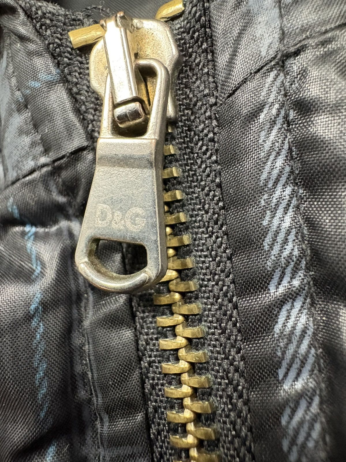 Dolce & Gabbana Dolce & Gabbana Sport 2000s Black Check Puffer Jacket VTG Size US L / EU 52-54 / 3 - 14 Thumbnail