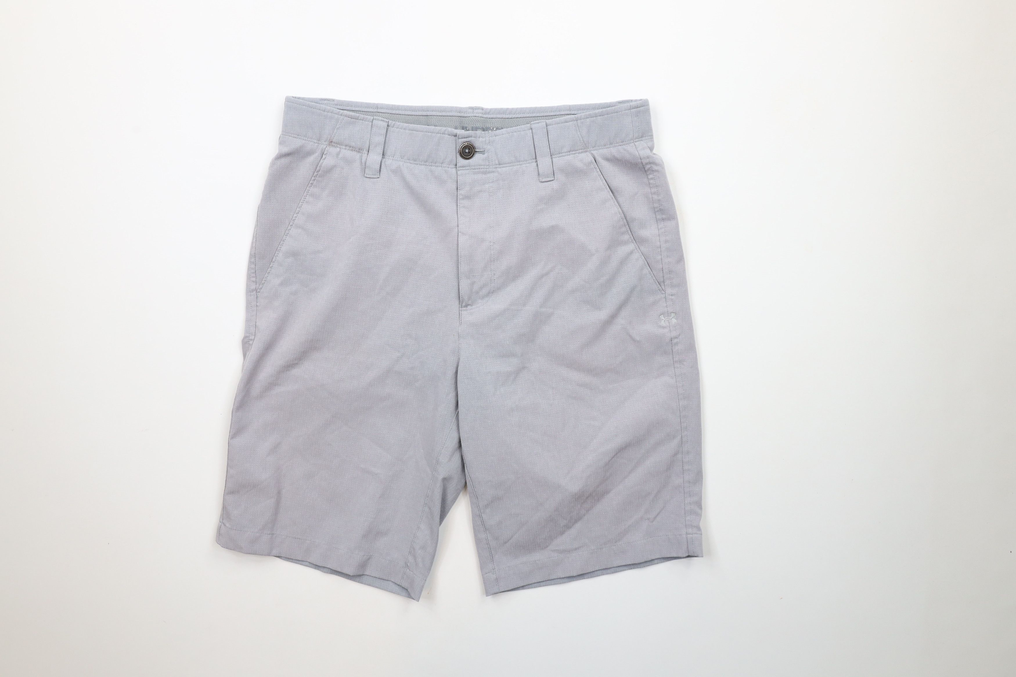 Under Armour × Vintage Under Armour Flat Front Golfing Golf Chino Shorts Gray Size US 30 / EU 46 - 1 Thumbnail