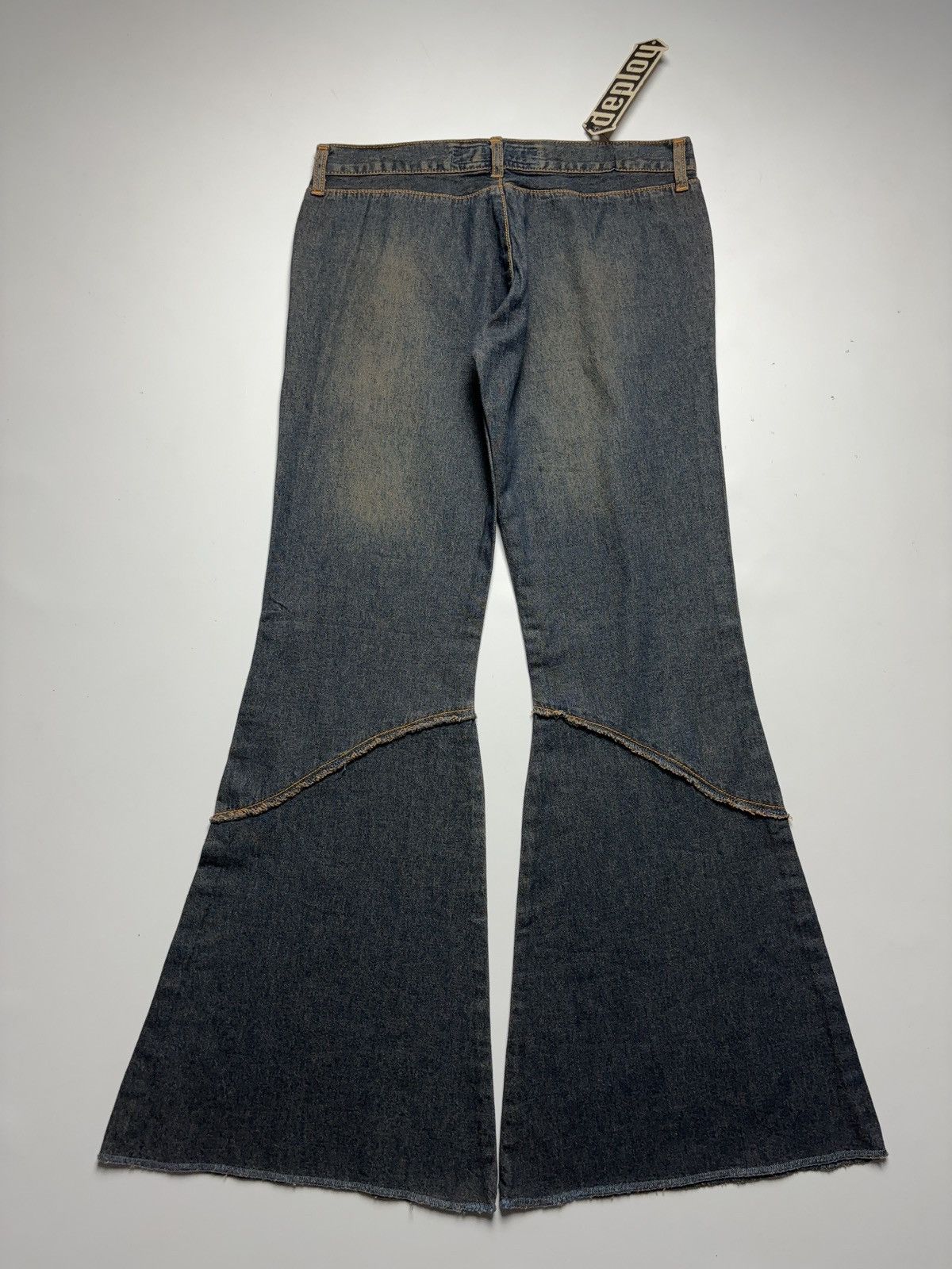 Vintage Vintage washed flared wide jeans denim pants 90s style Size 28" / US 6 / IT 42 - 2 Thumbnail