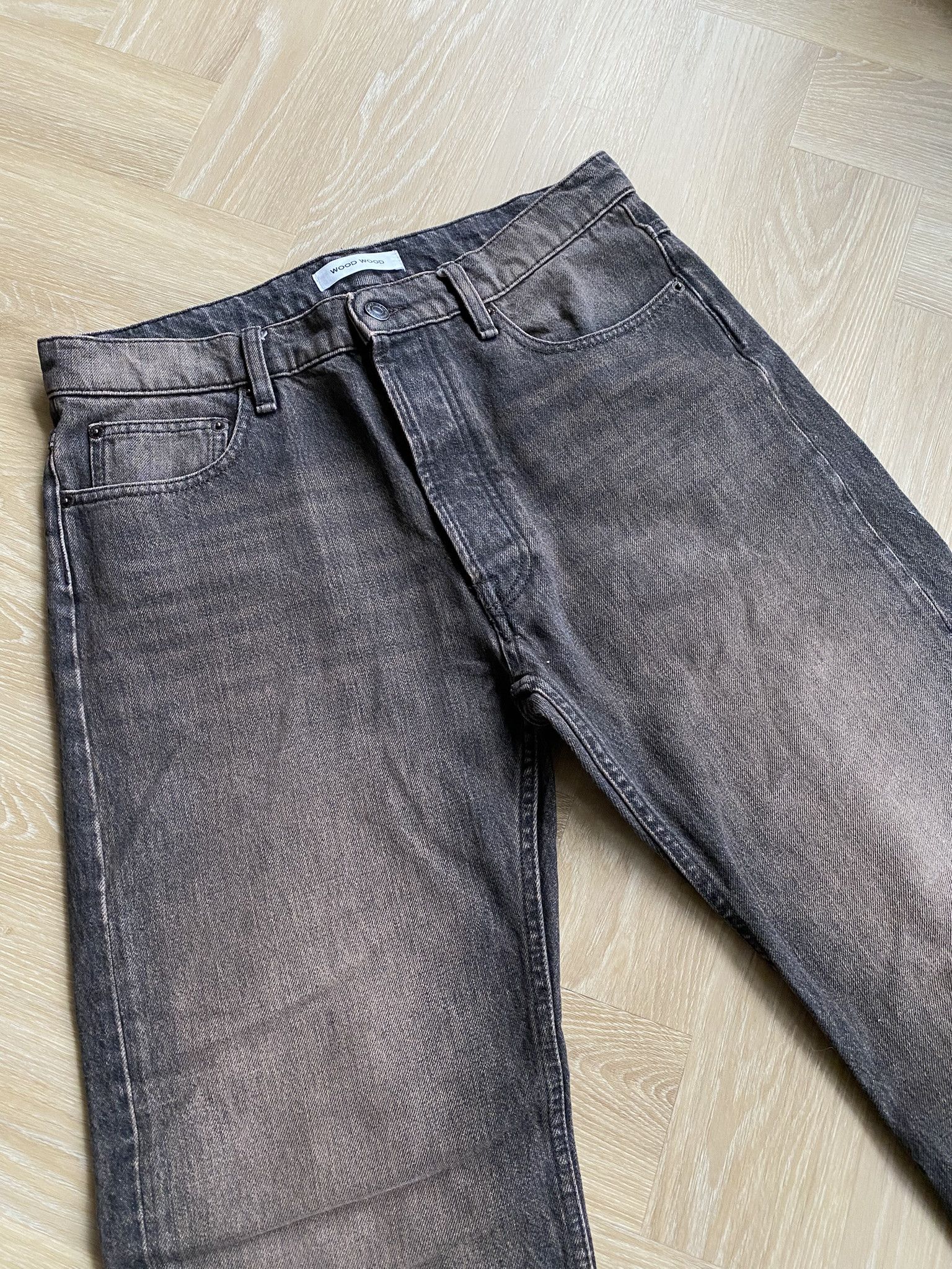 Wood Wood 31/32 - Al Straight Leg - Burnt Orange Wash Size US 31 - 6 Thumbnail