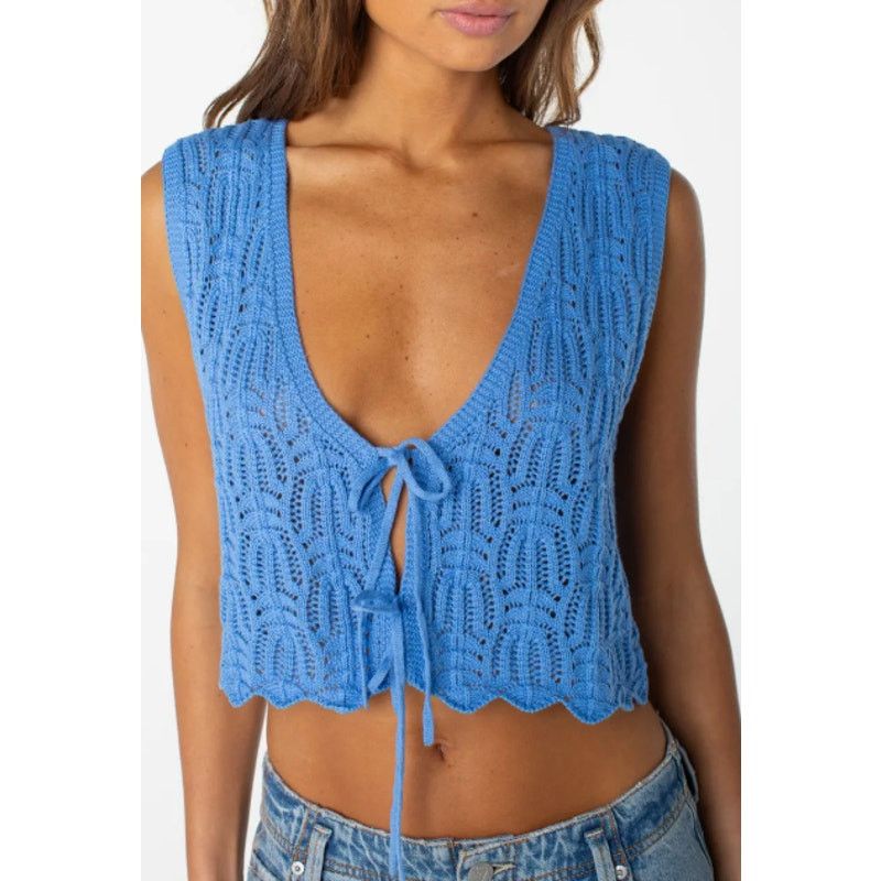 Other NWT Roxy Beach Bound Crochet Crop Sweater Vest Womens Medium Size M / US 6-8 / IT 42-44 - 1 Thumbnail