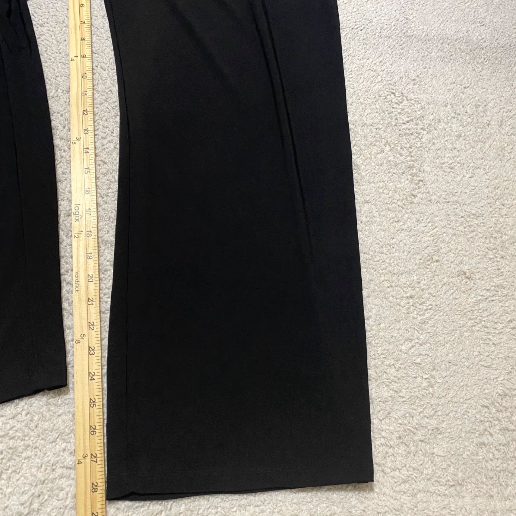 Vintage Kaileigh Jumpsuit Women 1X Plus One Shoulder Knit Black Solid Wide-Leg Summer Spring Fall Womens Size 40" / US 18 - 6 Thumbnail