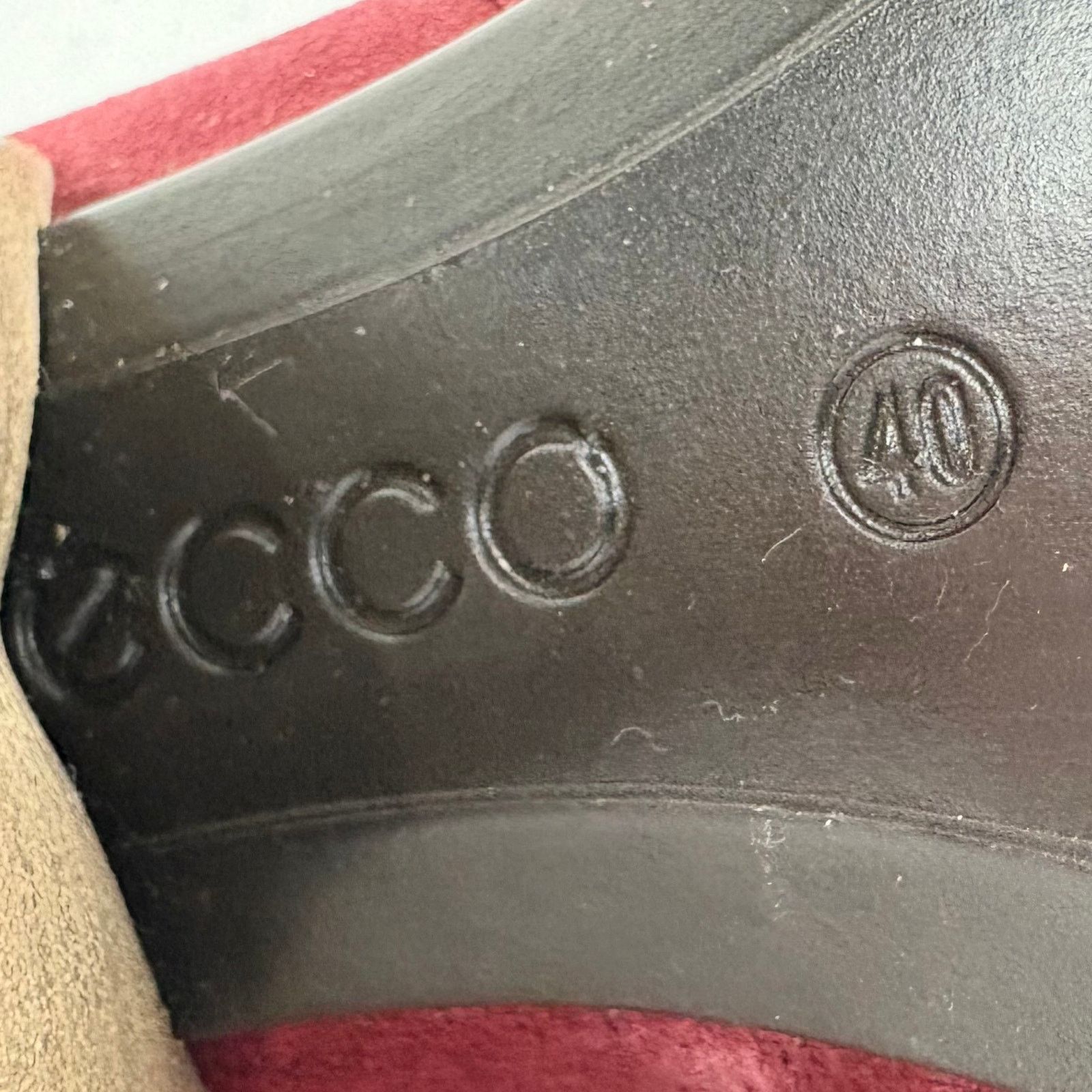 Ecco Ecco Shape 55 Western Ankle Boots Red Suede Block Heel 40 Size US 9 / IT 39 - 9 Thumbnail