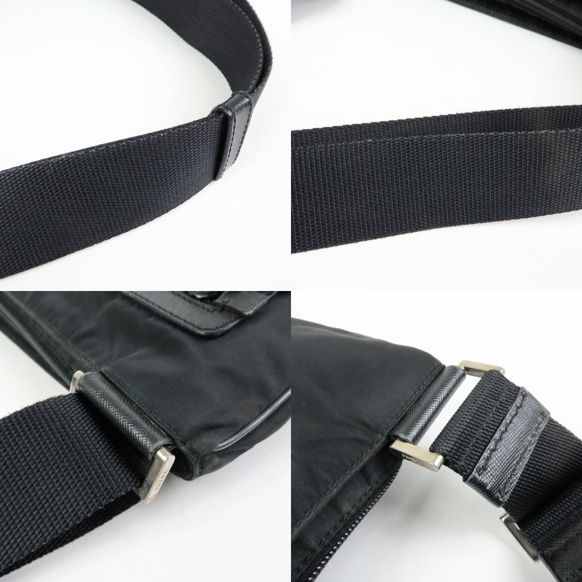 Prada Prada Triangle Logo Nylon Crossbody Bag Black Size ONE SIZE - 4 Thumbnail
