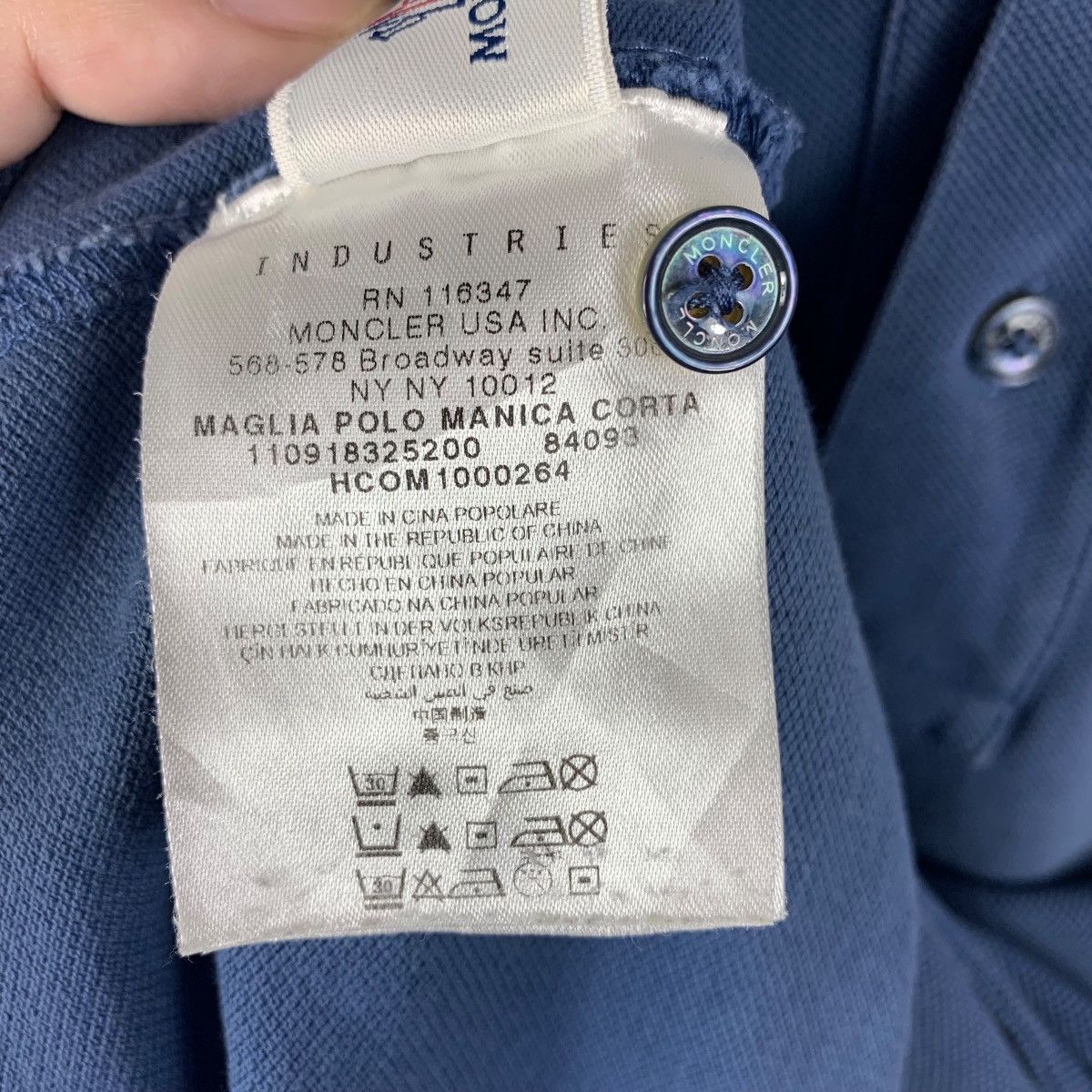 Moncler MONCLER blue polo tee Size US S / EU 44-46 / 1 - 13 Thumbnail