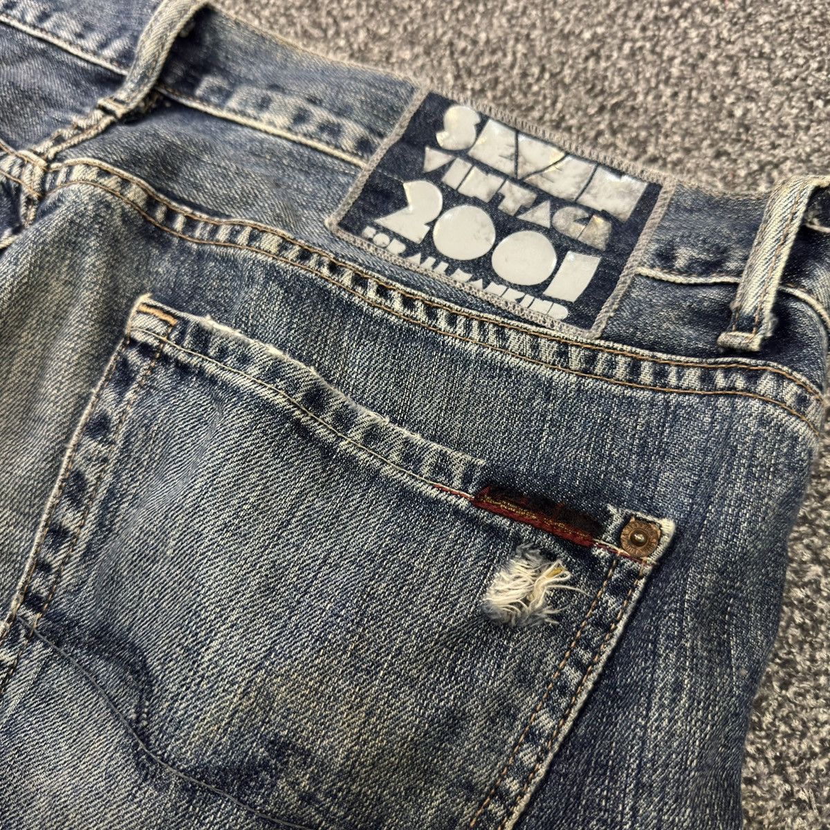 14th Addiction Vintage y2k Seven for All Mankind Bootcut Streetwear Style Size US 38 / EU 54 - 12 Thumbnail