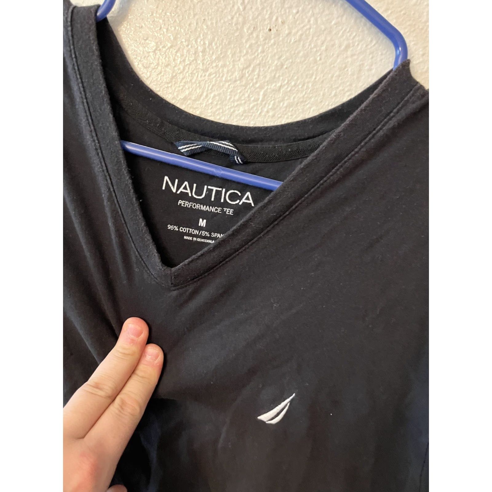 Nautica Nautica Performance Tee Men's Stretch Polyester Blend Black T-Shirts Size M Size US M / EU 48-50 / 2 - 2 Thumbnail