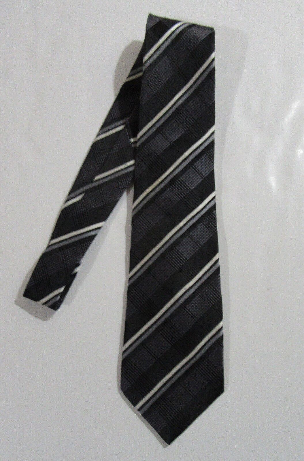 Designer Donald J. Trump Signature Collection Necktie Black Striped Size ONE SIZE - 1 Thumbnail