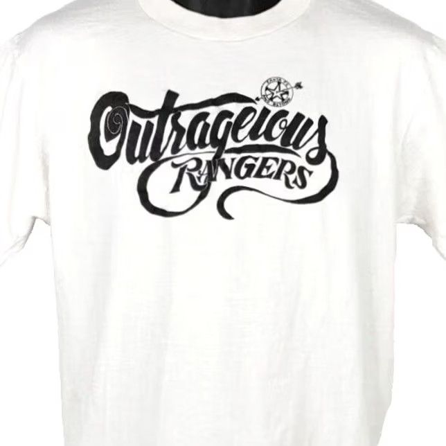 JCPenney VINTAGE Outrageous Rangers T Shirt Mens Size Medium 80s Santa Fe Made In USA JC Penney White 100% Cotton Graphic Tee Mood: 80s Mens Size US M / EU 48-50 / 2 - 2 Thumbnail