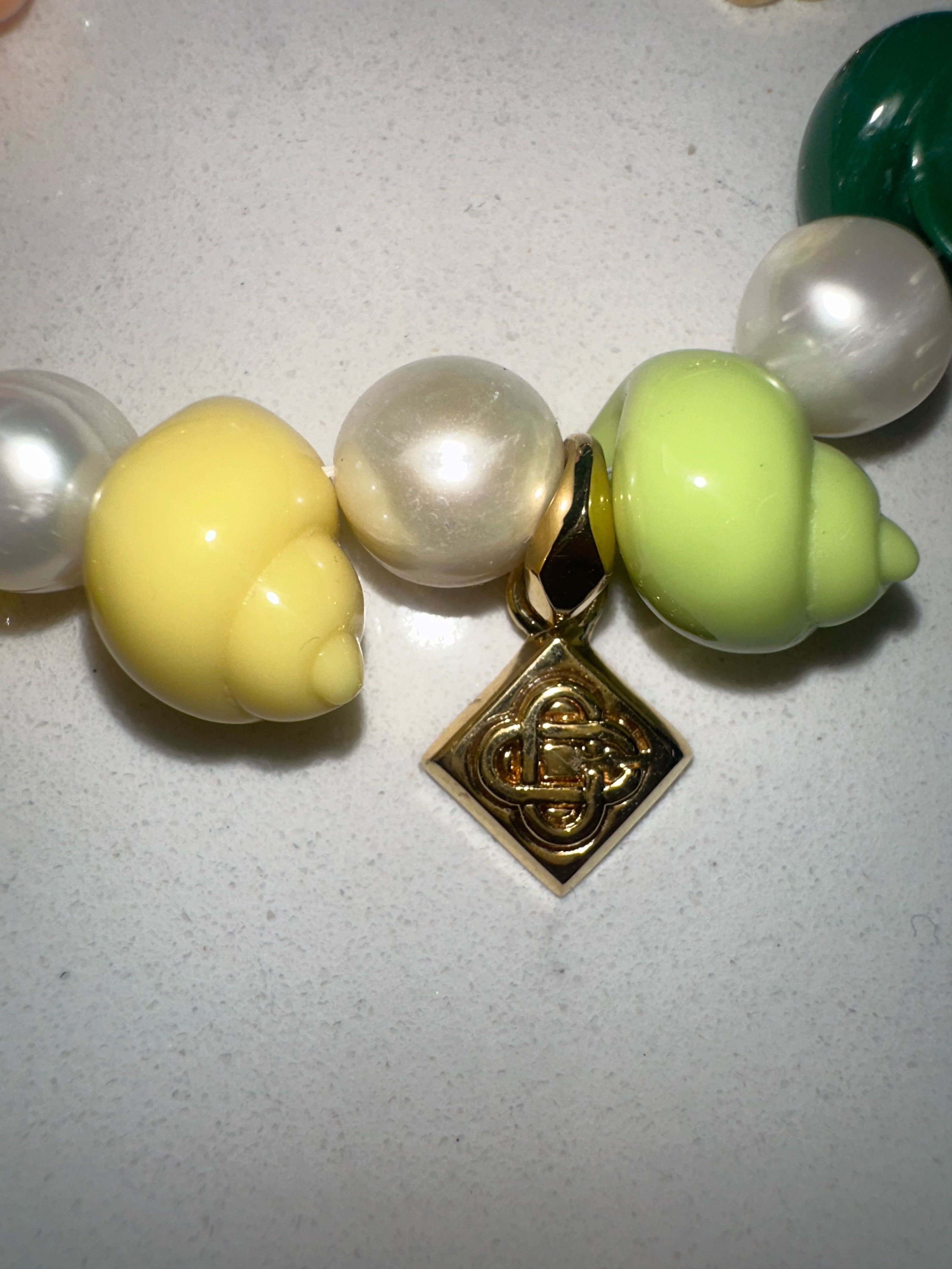Casablanca Casablanca Gold & Multicolor Shell & Pearl Bracelet Size ONE SIZE - 3 Thumbnail