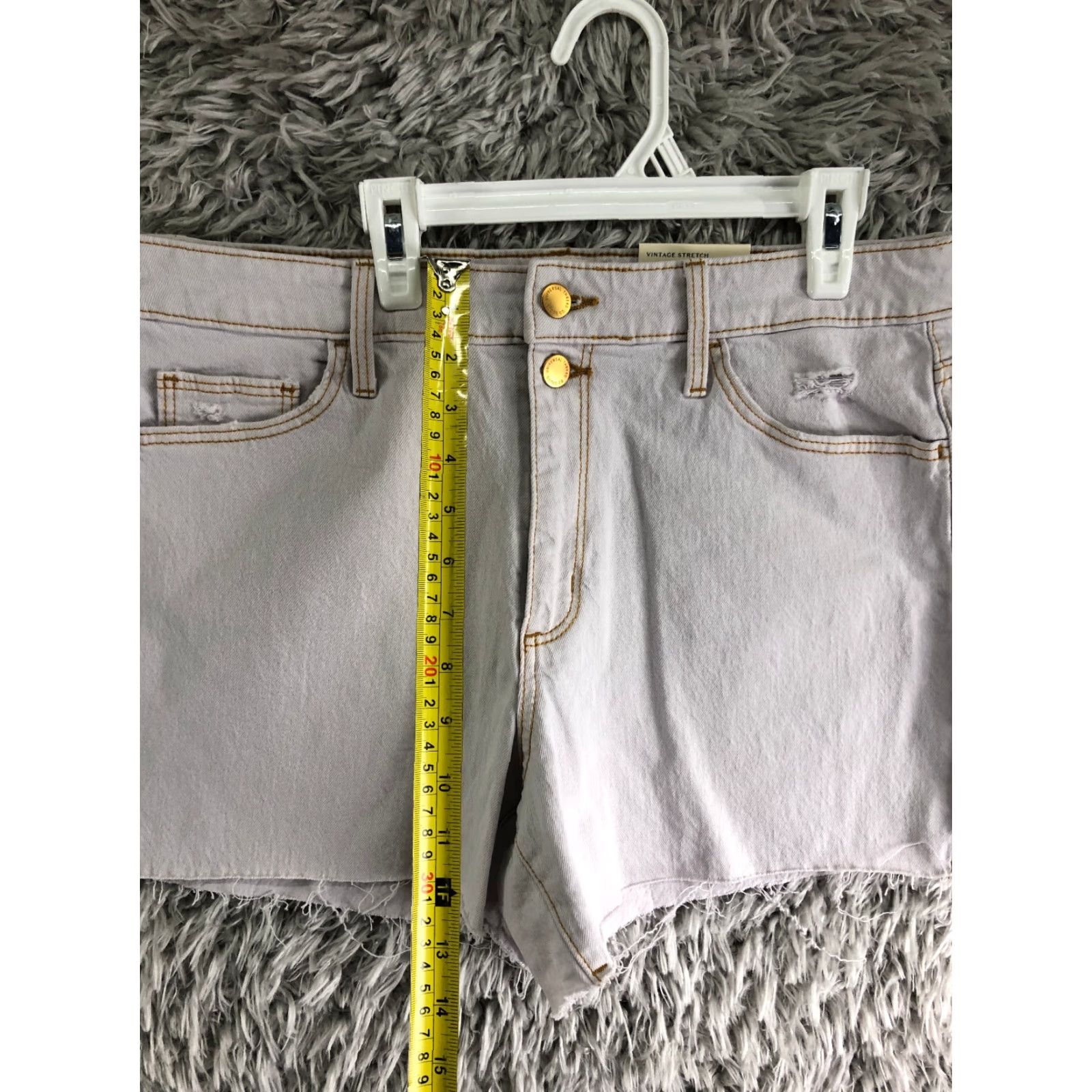 Vintage Universal Thread Vintage Midi Shorts Womens Size 12 White Denim Jean Shorts Size 34" / US 12 / IT 48 - 3 Thumbnail