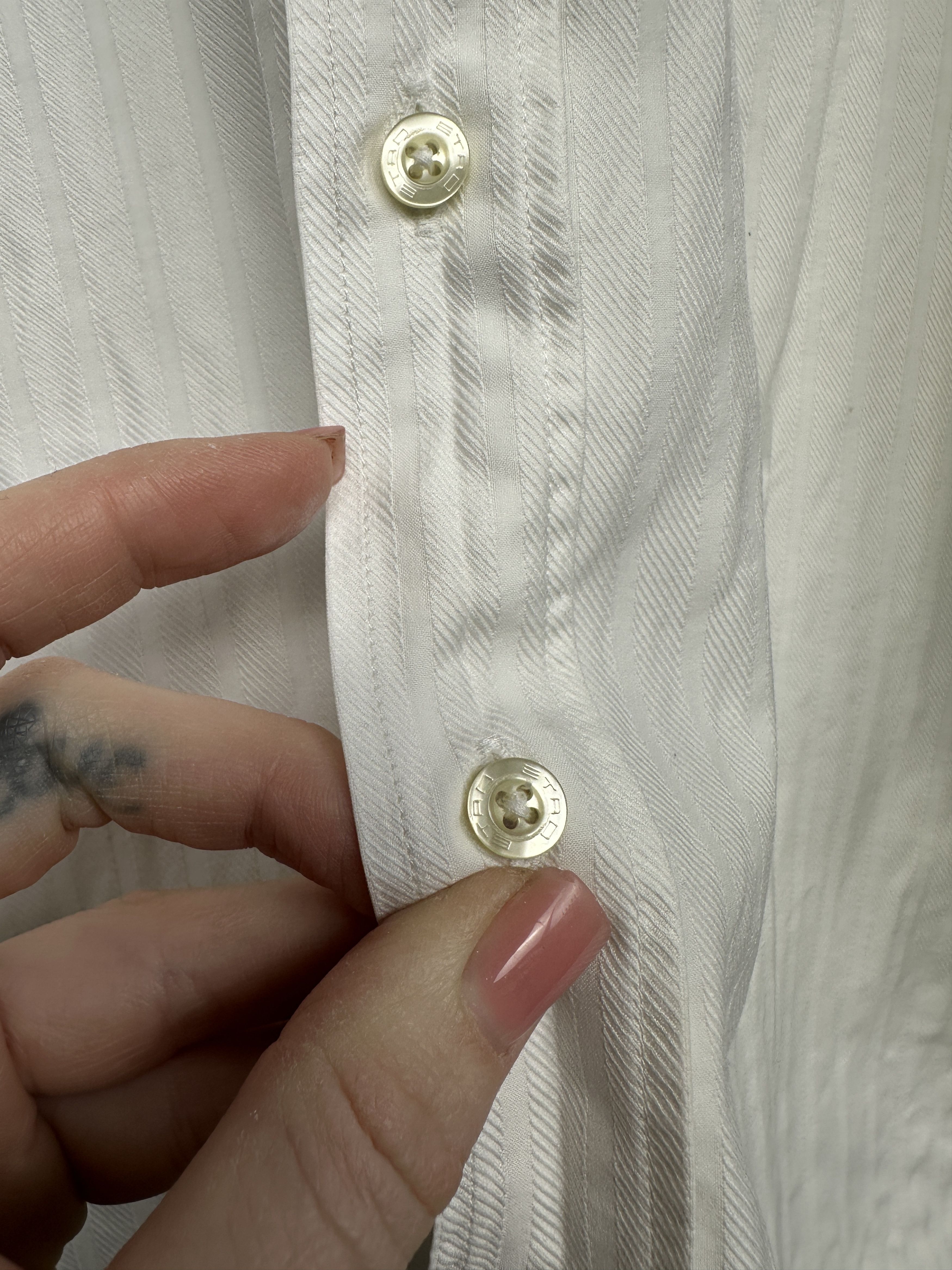 Etro Etro Vintage Mens Long Sleeve White Shirt Size US M / EU 48-50 / 2 - 8 Thumbnail