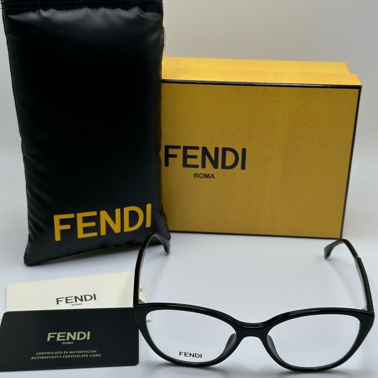 Fendi NEW FENDI Eyeglasses FE50014I 53001 Black Women Size ONE SIZE - 9 Thumbnail