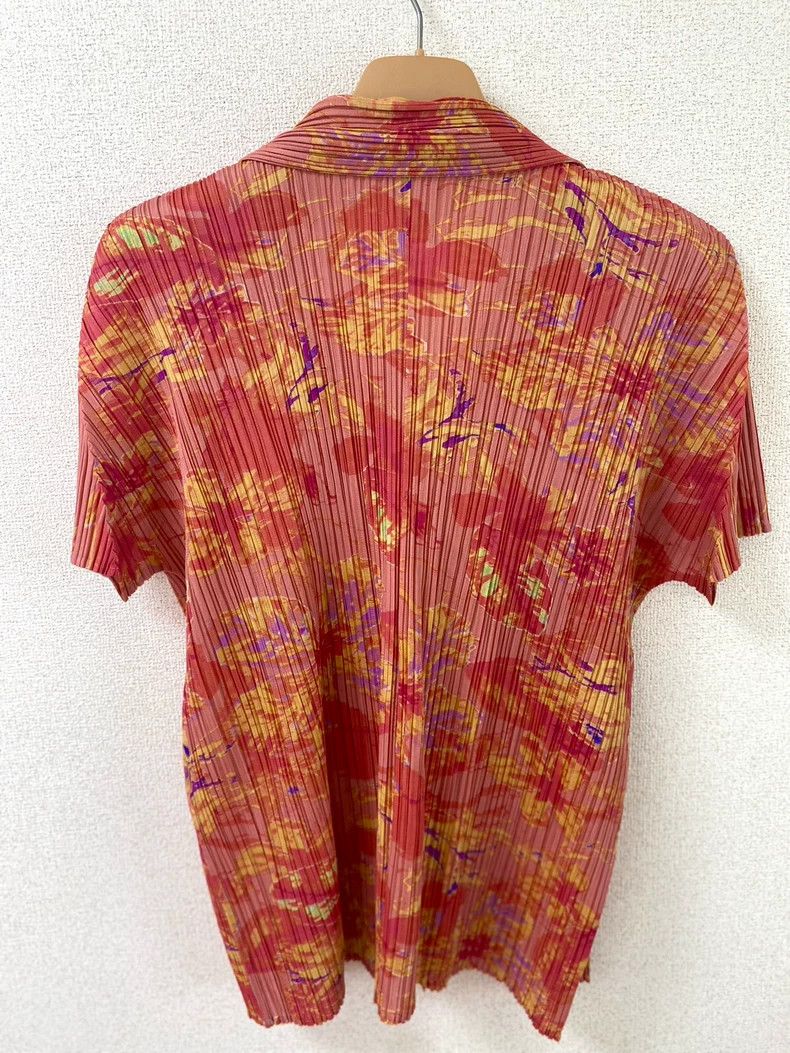 Issey Miyake Issey Miyake size:4 Orange-red Hawaiian-style shirt Size L / US 10 / IT 46 - 2 Thumbnail