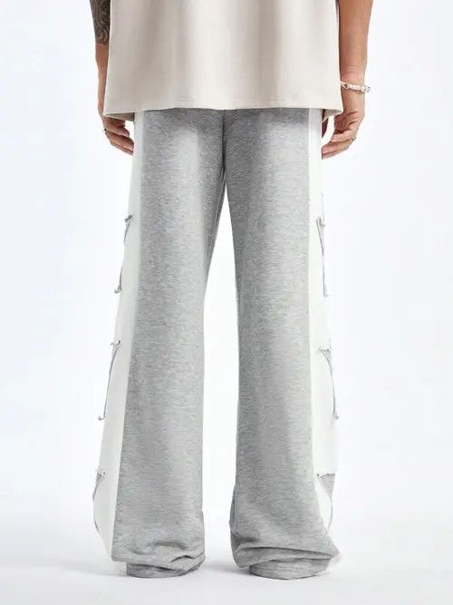 Designer Baggy wide leg sweatpants Long Y2K star Size US 34 / EU 50 - 2 Thumbnail