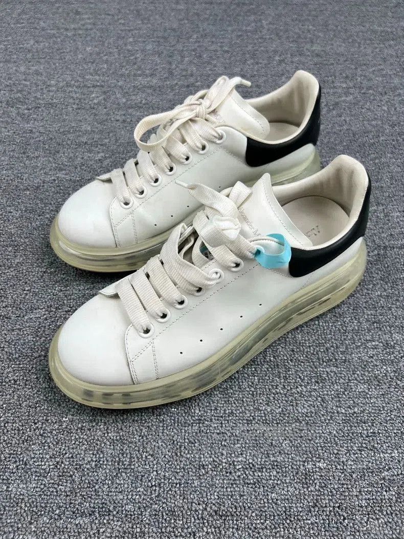 Alexander McQueen McQueen White Black Cushion Sneakers. Size US 9.5 / EU 42-43 - 1 Thumbnail