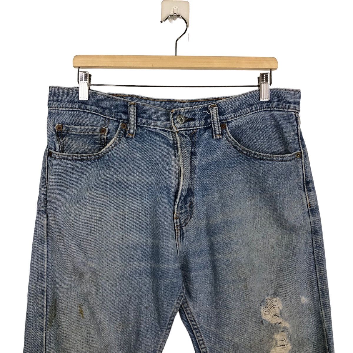 Levi's 🔥90’s Lot 505 Vintage Levis Distressed Denim Design Size US 34 / EU 50 - 3 Thumbnail
