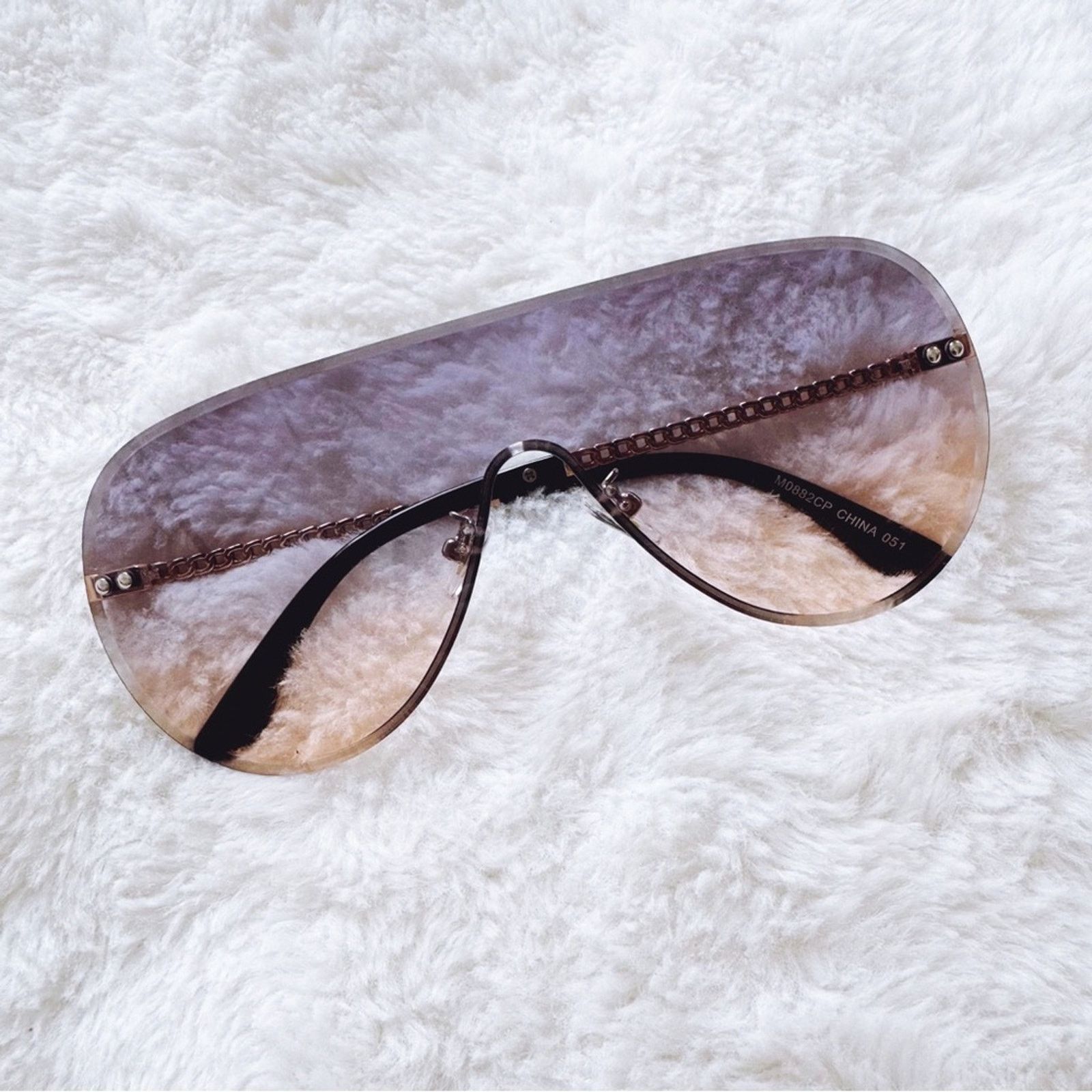 Other Jasmine Clear Purple Sleek Single-Lens Sunglasses Size ONE SIZE - 5 Thumbnail