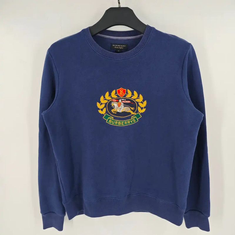 Burberry Burberry Navy Cotton Long Sleeve Sweatshirt Size US M / EU 48-50 / 2 - 1 Thumbnail