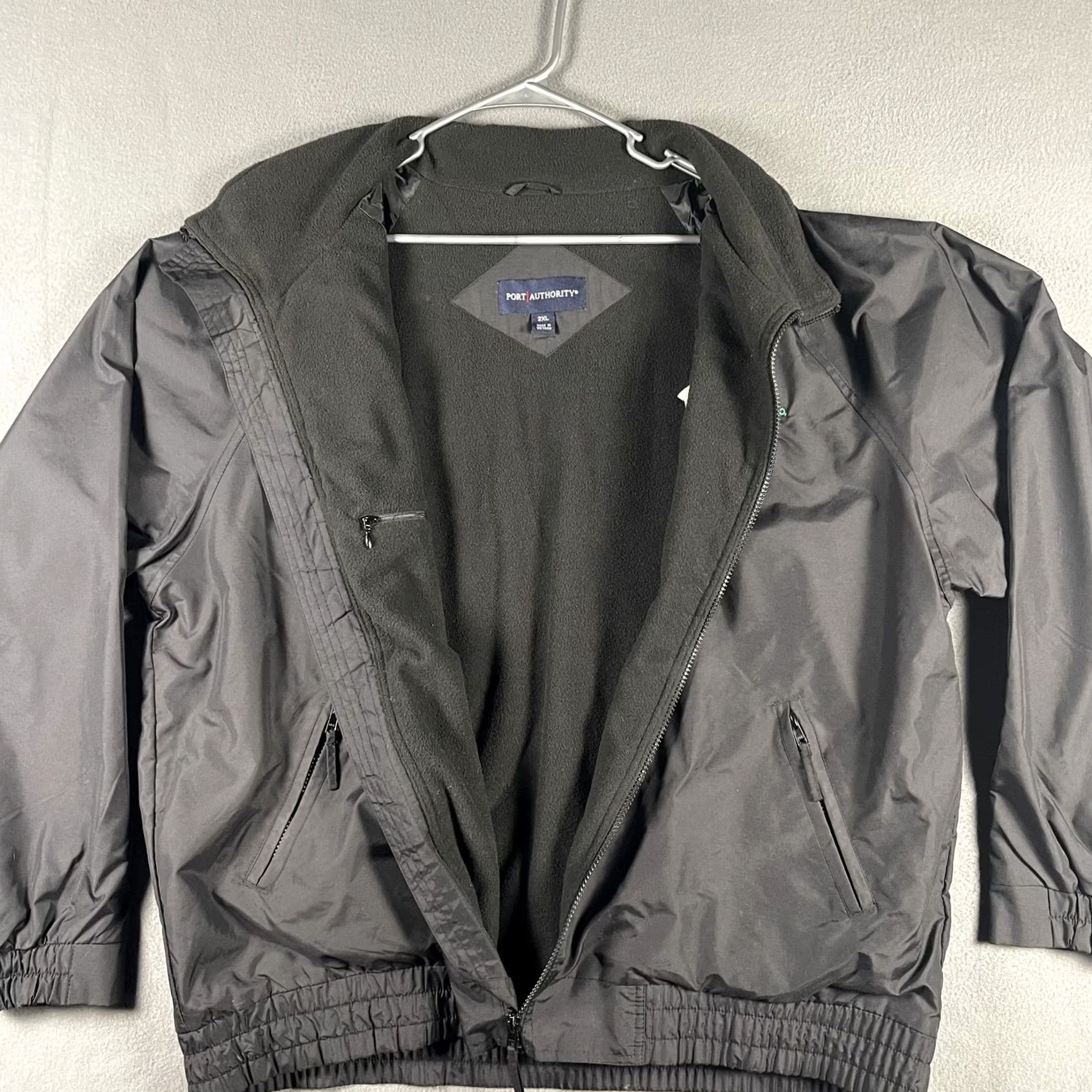 Port Authority Port Authority Jacket Mens 2XL Black Lined Windbreaker Zip Full Pockets Logo Embroidered Thomason Tractor John Deere Casual Workwear Outdoor Size US XXL / EU 58 / 5 - 4 Thumbnail