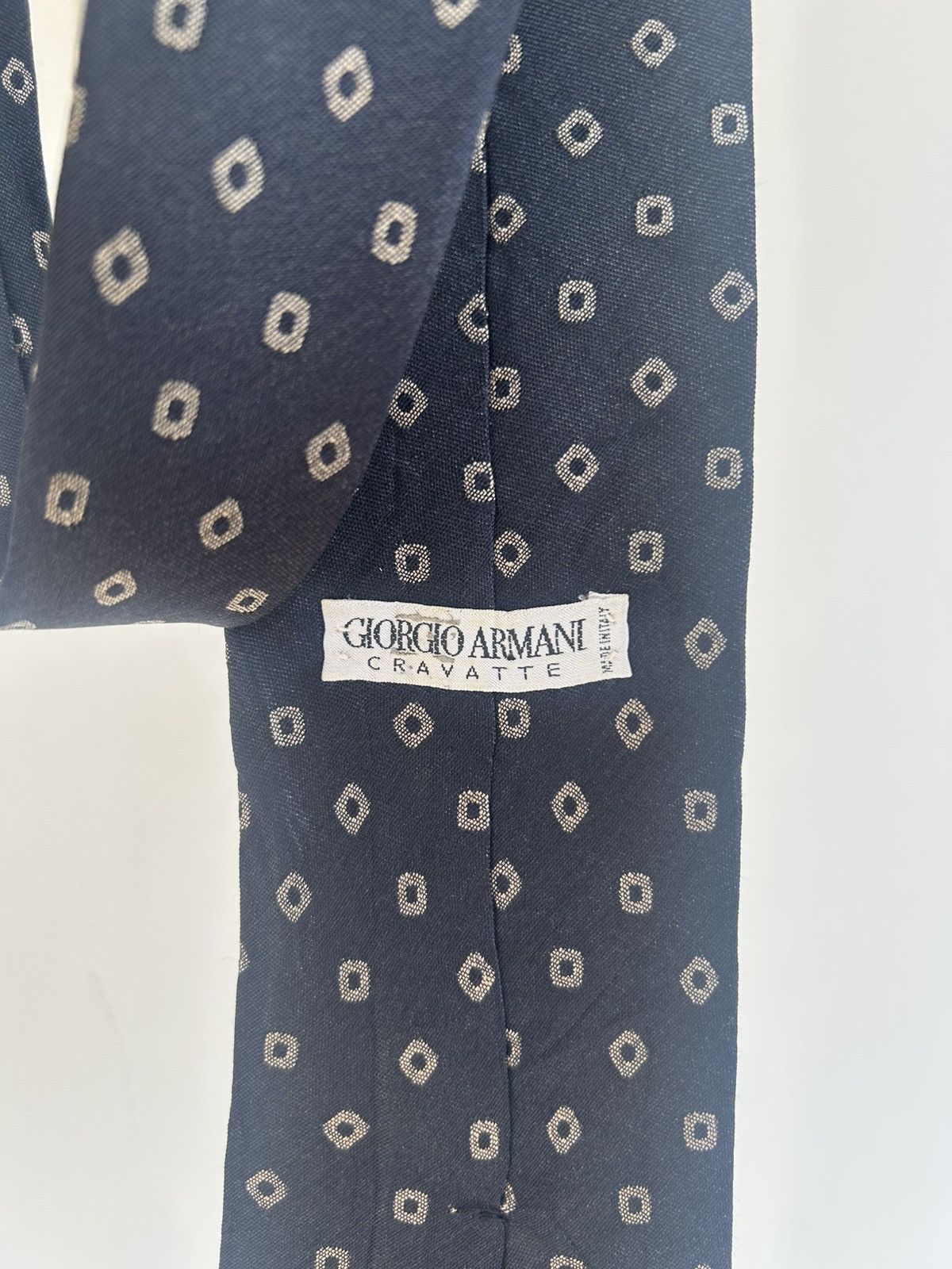 Armani Giorgio Armani Vintage Cravat Blue Size ONE SIZE - 5 Thumbnail