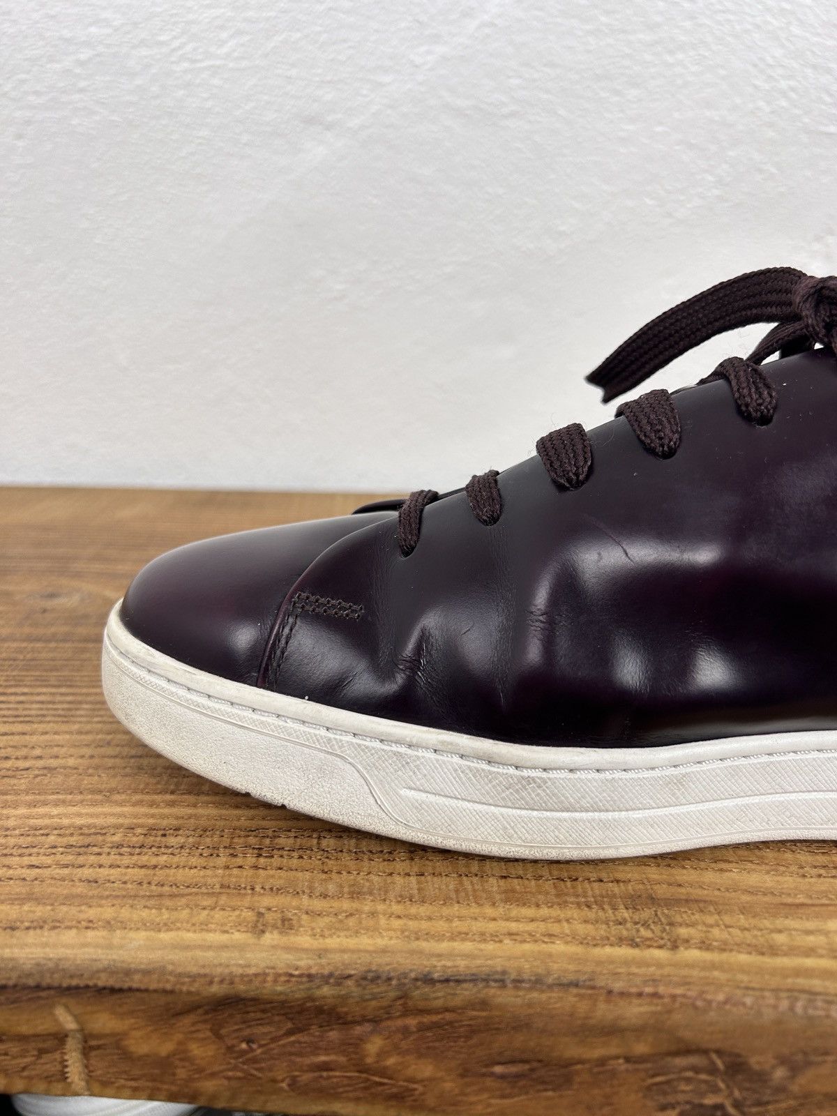 Prada Prada 4E2996 Brushed Spazzolato Leather Sneakers Size US 10 / EU 43 - 13 Thumbnail