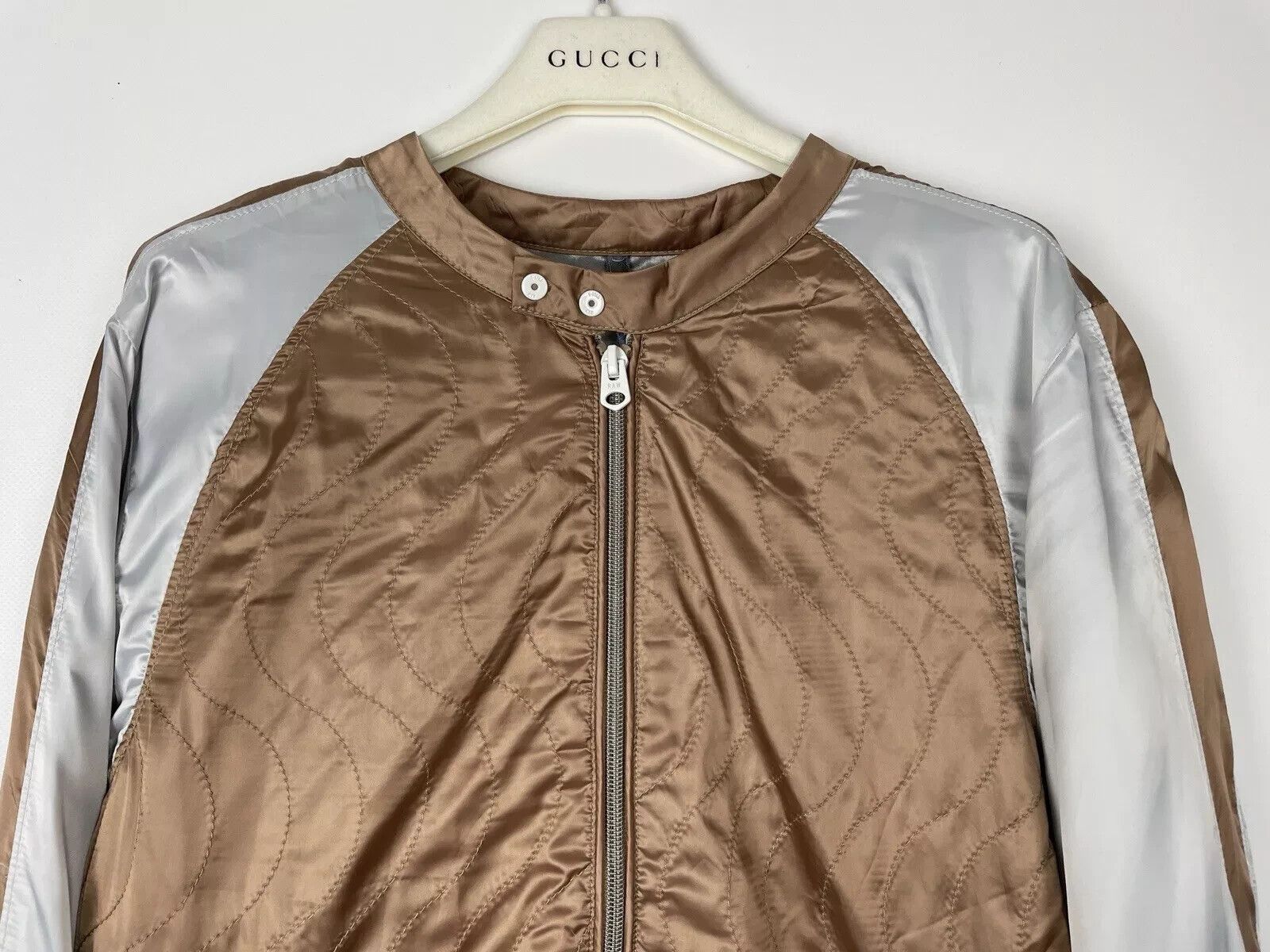 G-Star G-STAR RAW Baseball Quilted Womens Bomber Jacket Mocha Size L / US 10 / IT 46 - 4 Thumbnail