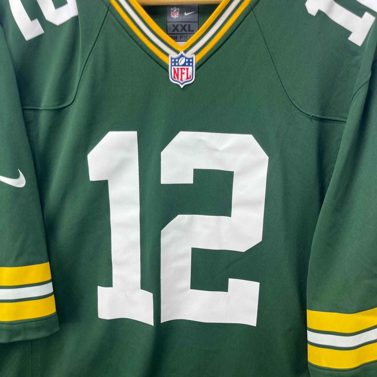 Nike Vintage Nike Green Bay Packers 12 Aaron Rodgers Jersey 2XL Size ONE SIZE - 3 Thumbnail