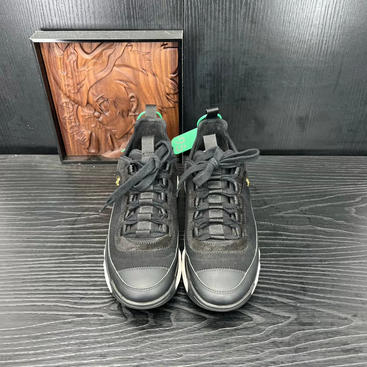 Chanel CHANEL Black Logo Sneakers Size US 7.5 / IT 37.5 - 4 Thumbnail