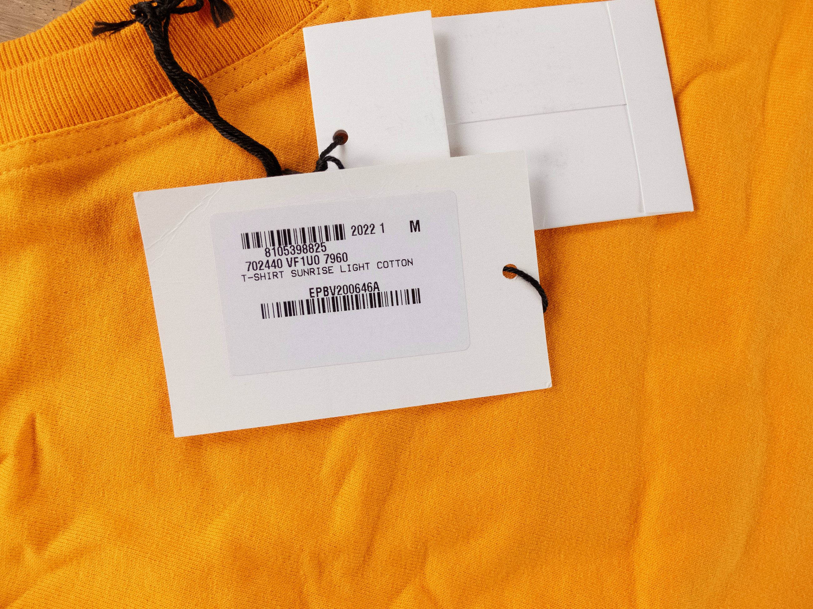 Bottega Veneta BOTTEGA VENETA sunrise orange double V neck t-shirt Large q Size M / US 6-8 / IT 42-44 - 4 Thumbnail