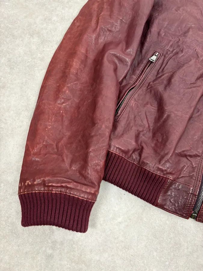 Dolce & Gabbana AW2011 Dolce & Gabbana Bordeaux Red Leather Jacket Size US L / EU 52-54 / 3 - 9 Thumbnail