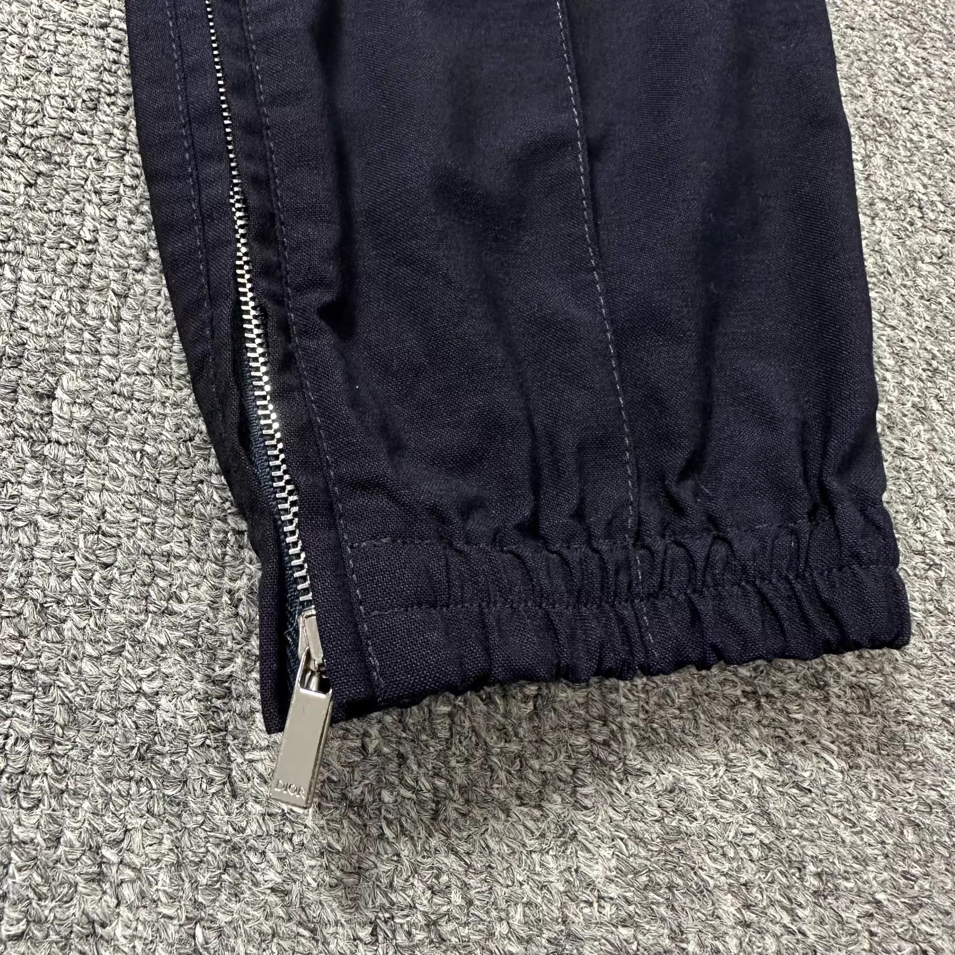 Dior Dior Navy Drawstring Side Zip Cuffs Wool Sweatpants 46 Size US 30 / EU 46 - 2 Thumbnail