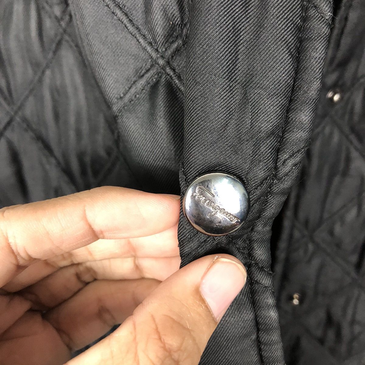 Vintage 📌Vintage Silk Jacket Button Quilted Salvatore Ferragamo Size US M / EU 48-50 / 2 - 17 Thumbnail