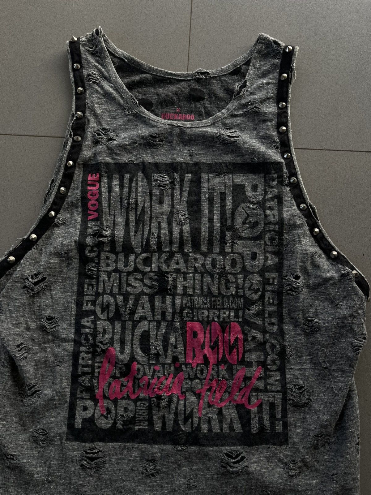 If Six Was Nine Buckaroo Japanese Y2k Punk Seditionaries Studded Tank Top Size US L / EU 52-54 / 3 - 3 Thumbnail