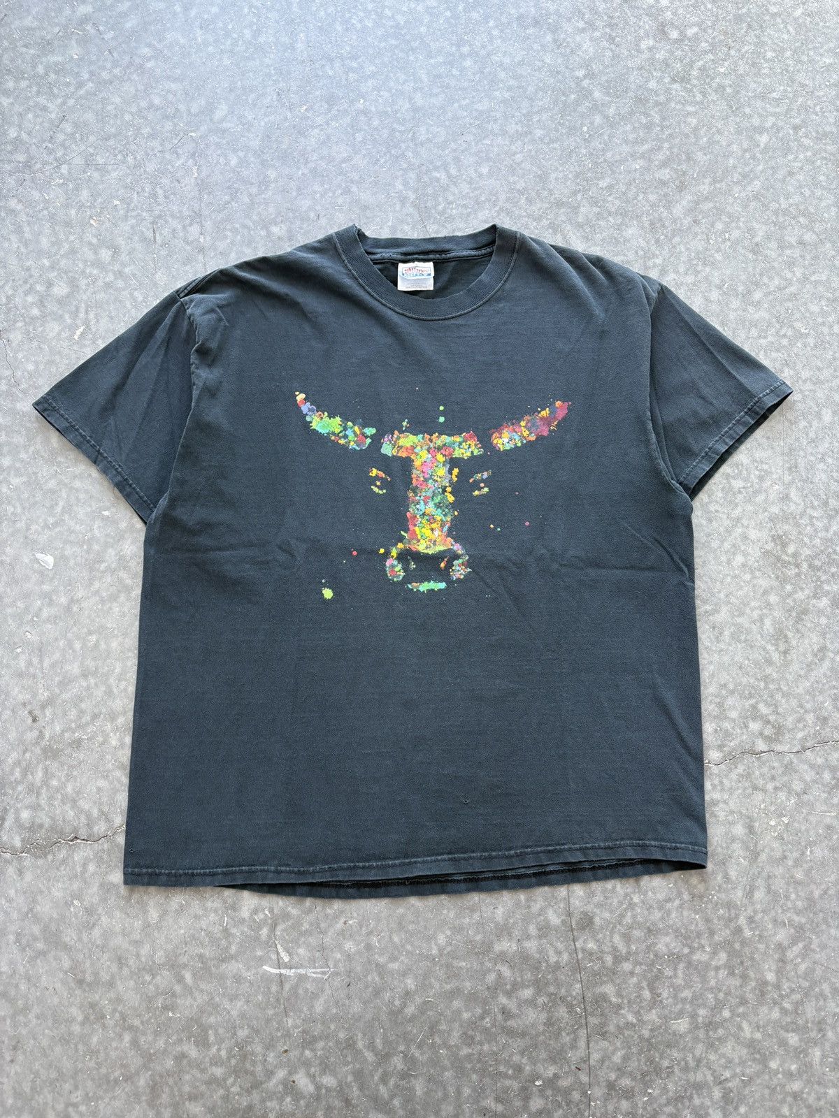 Vintage Vintage 90s Hanes Beefy Promo Tee Faded Black Size US XL / EU 56 / 4 - 1 Thumbnail