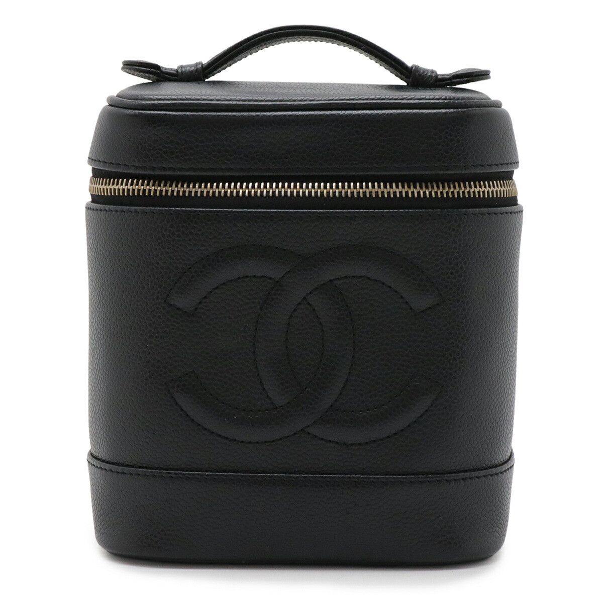 Chanel Chanel Chanel Coco Mark Caviar Skin Vanity Bag Leather Vanity Bag A01998 DUTY FREE for USA Size ONE SIZE - 1 Thumbnail