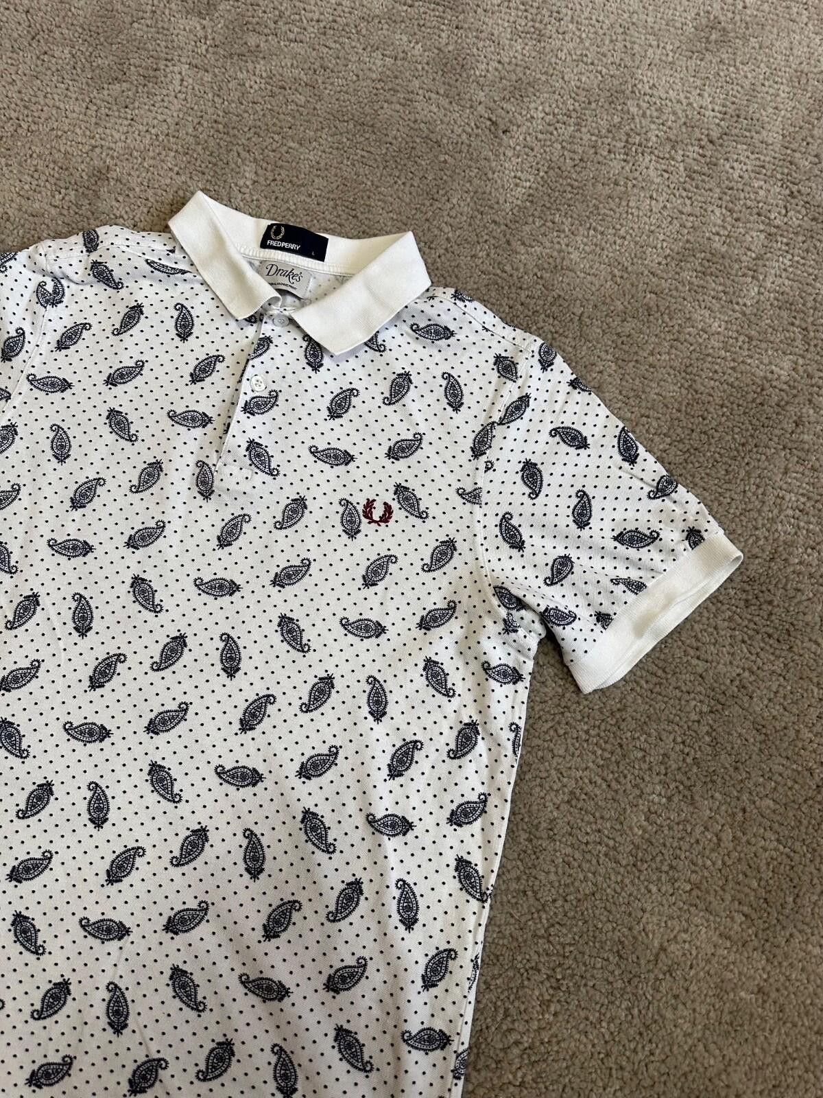 Fred Perry Fred Perry x Drake's Archive Print Paisley SS Polo Shirt L Size US L / EU 52-54 / 3 - 4 Thumbnail