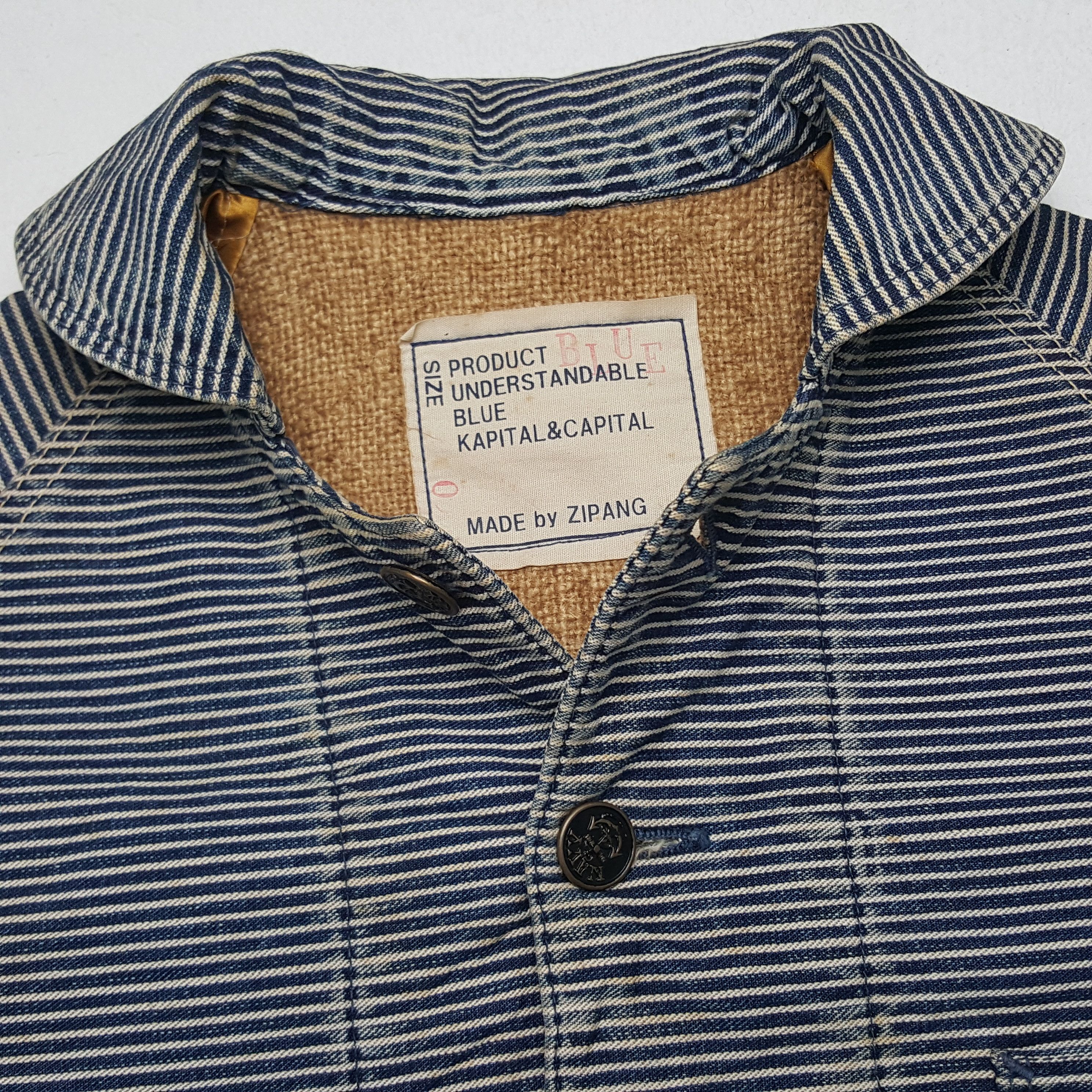 Japanese Brand × Kapital Vintage Kapital Japan Striped Custom Logo Button Up Jacket Size US S / EU 44-46 / 1 - 4 Thumbnail