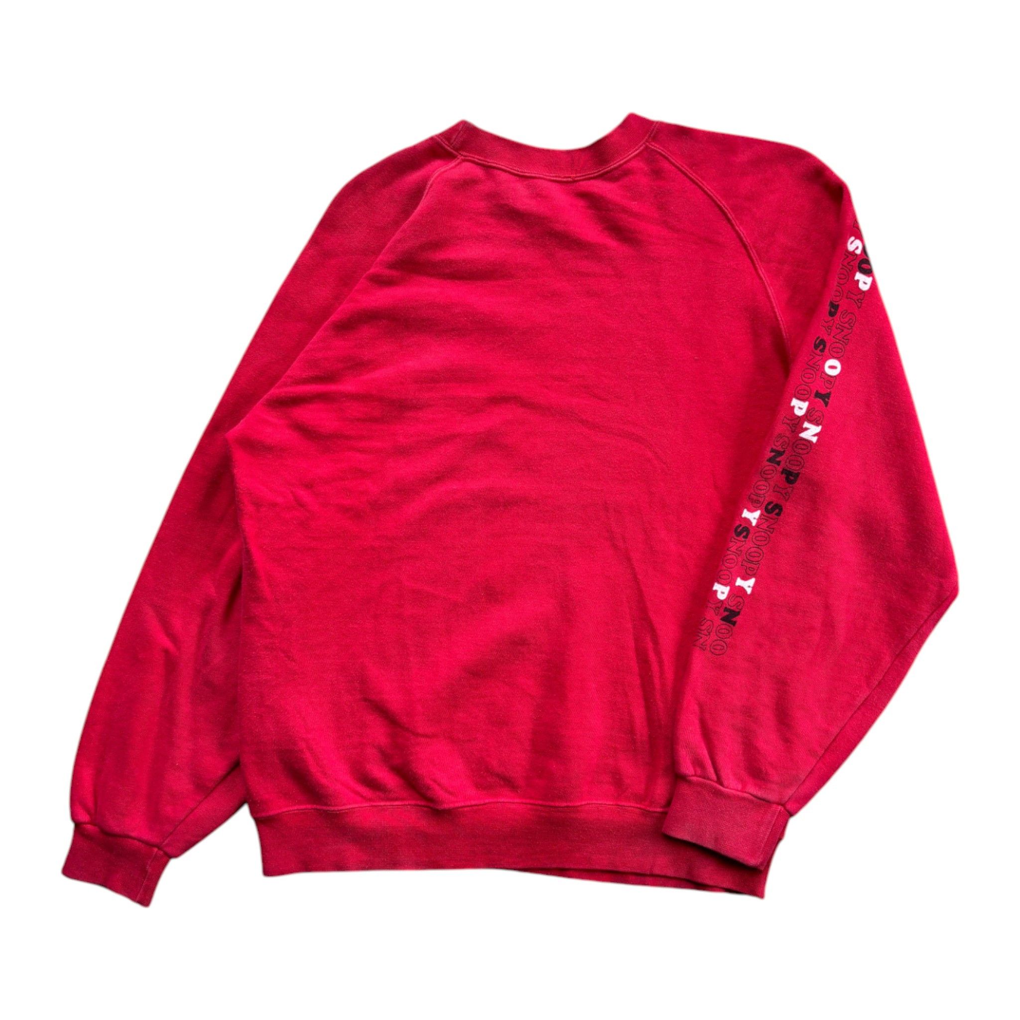 Vintage Vintage Snoopy Woodstock Faded Sweatshirt 90's Red Maroon Size US S / EU 44-46 / 1 - 2 Thumbnail