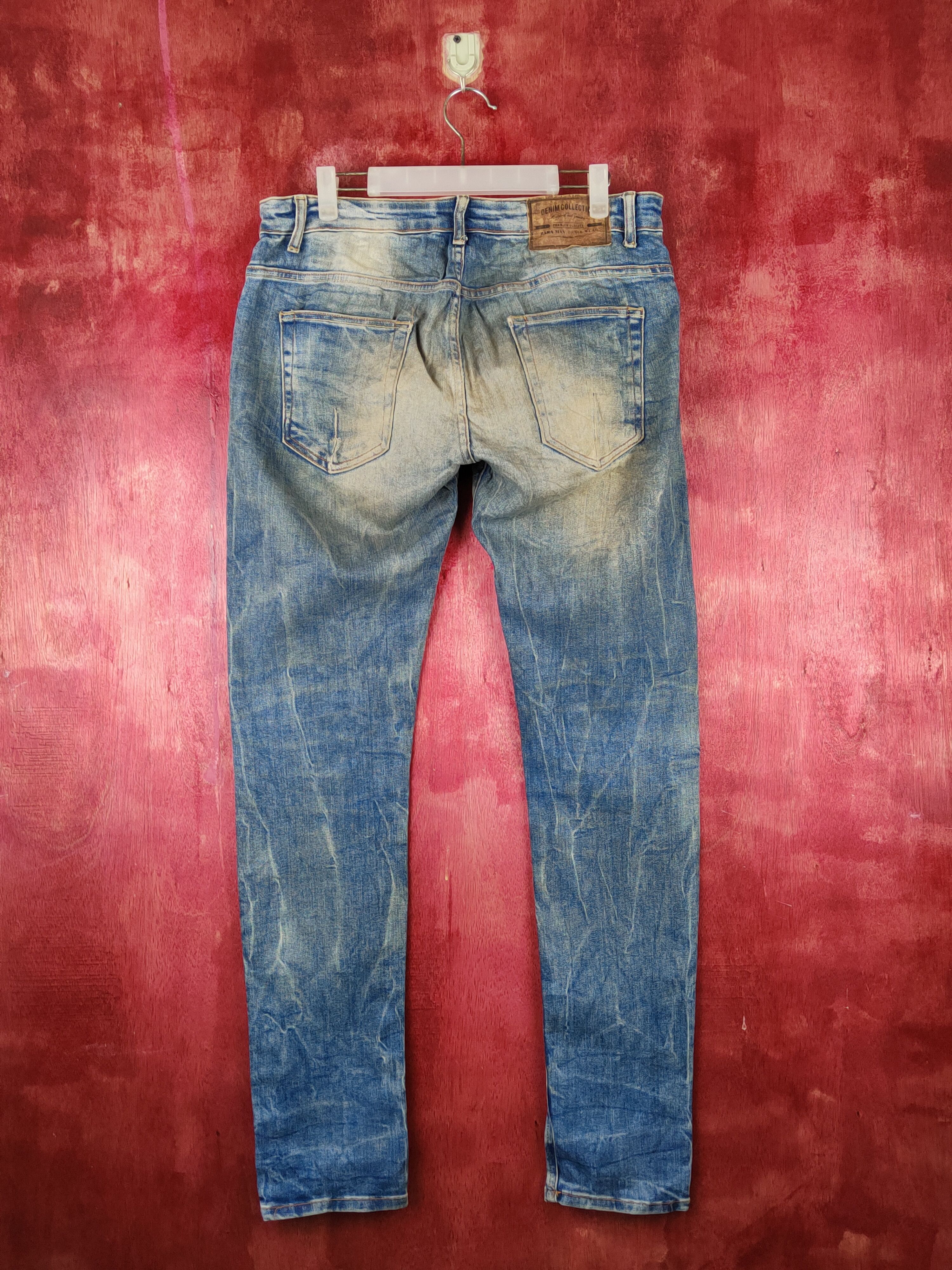 Japanese Brand Zara Man vintage Blue Faded Distressed jeans Denim #S1532 Size US 31 - 9 Thumbnail
