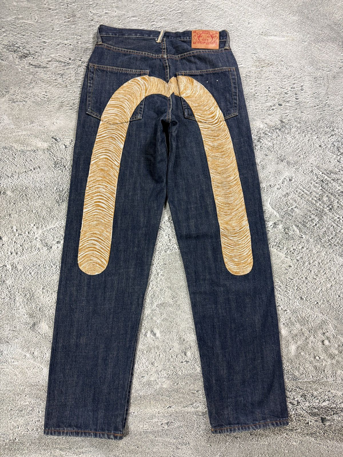 Evisu Evisu jeans daicock gold big logo embroidery selvedge denim Size US 29 - 1 Thumbnail
